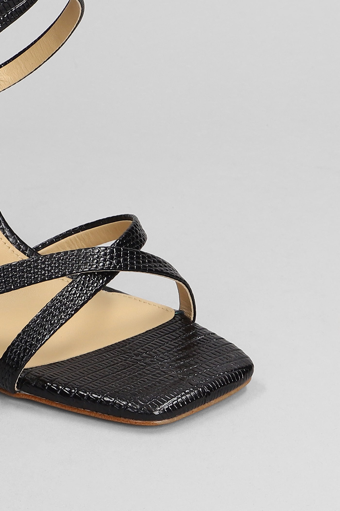 Shop Michael Kors Celia Sandals In Black Leather