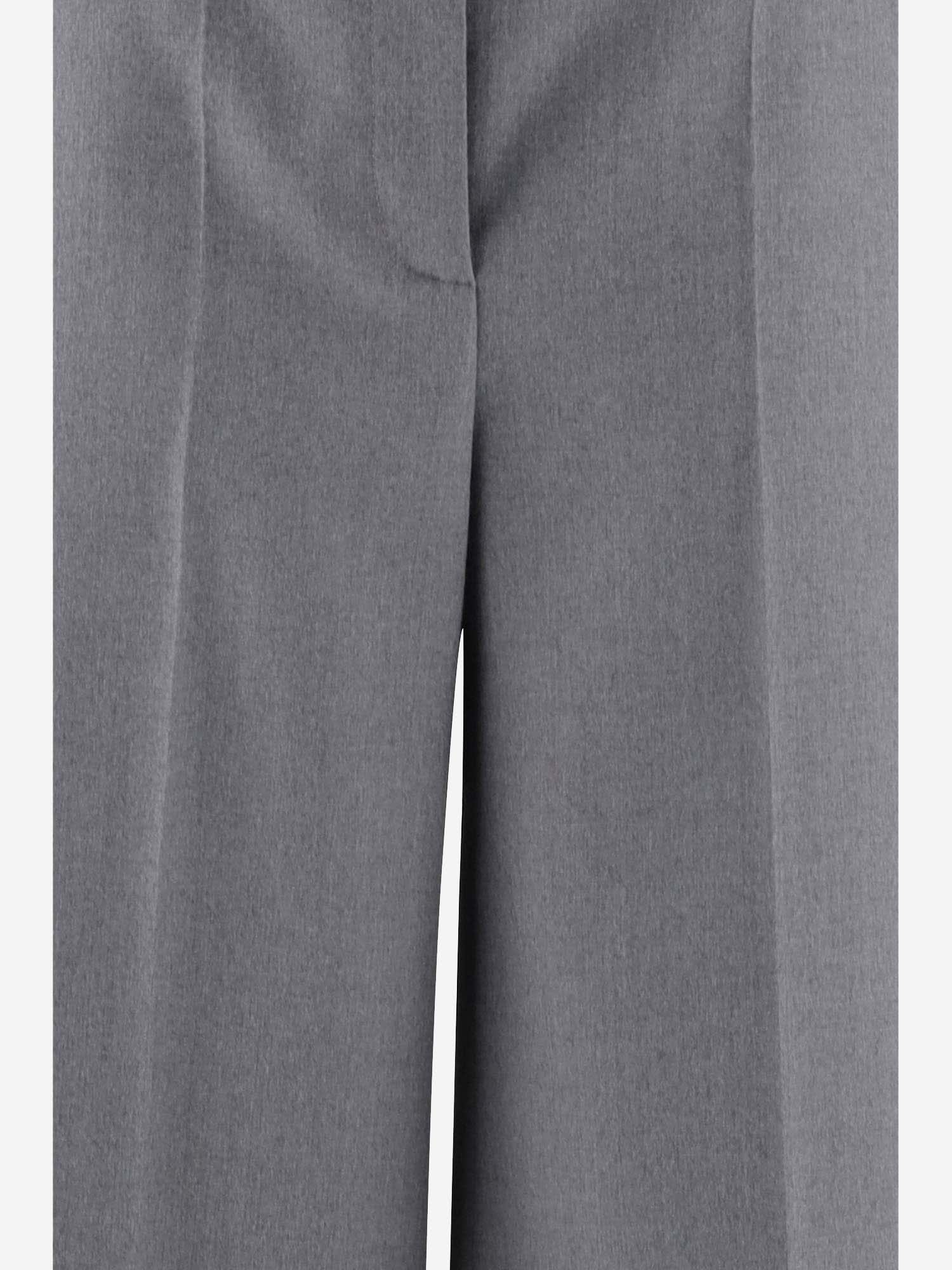 Shop Stella Mccartney Wool Flared Pants In Grey