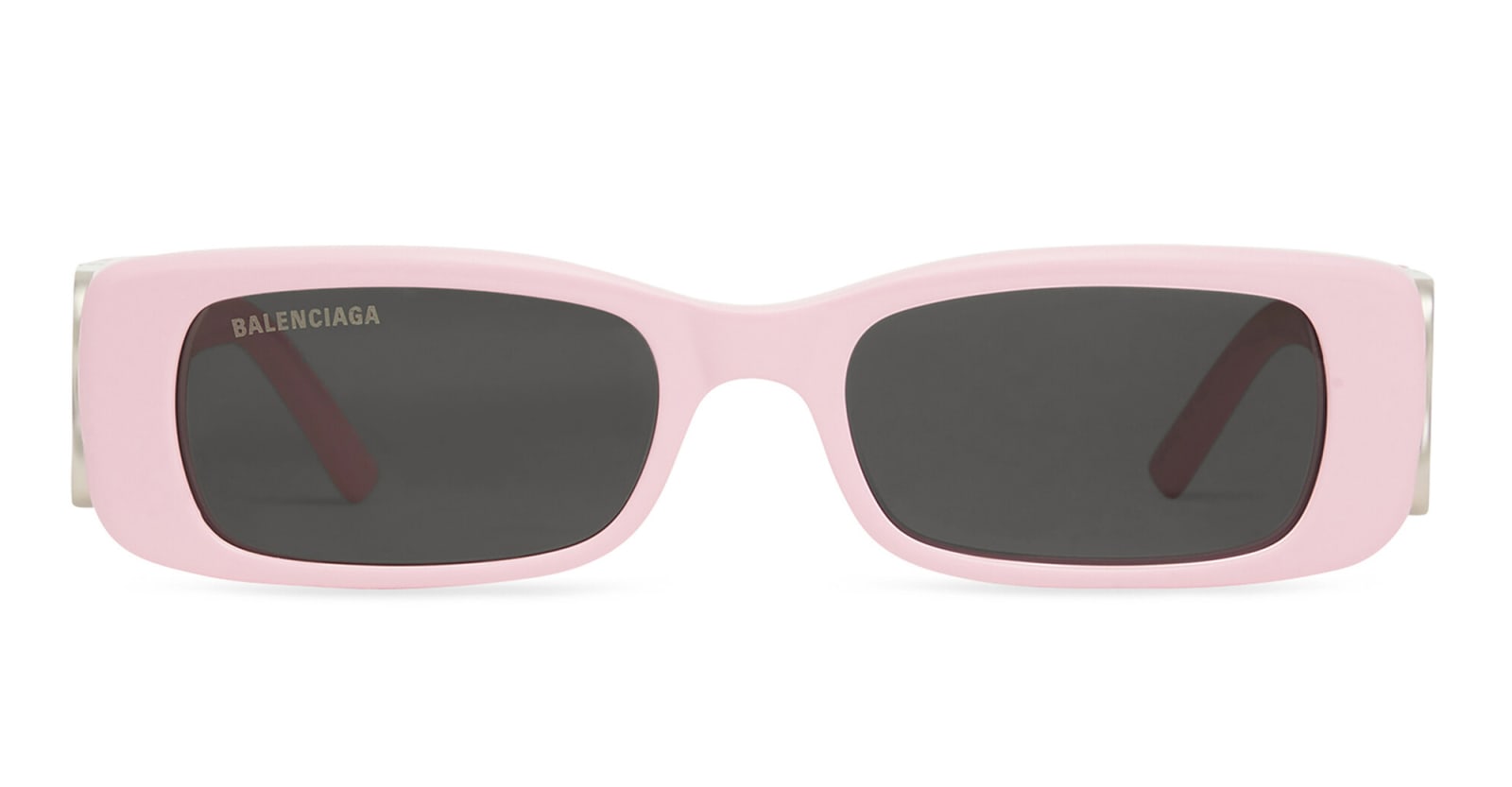 Shop Balenciaga Dynasty Rectangle - Pink Sunglasses