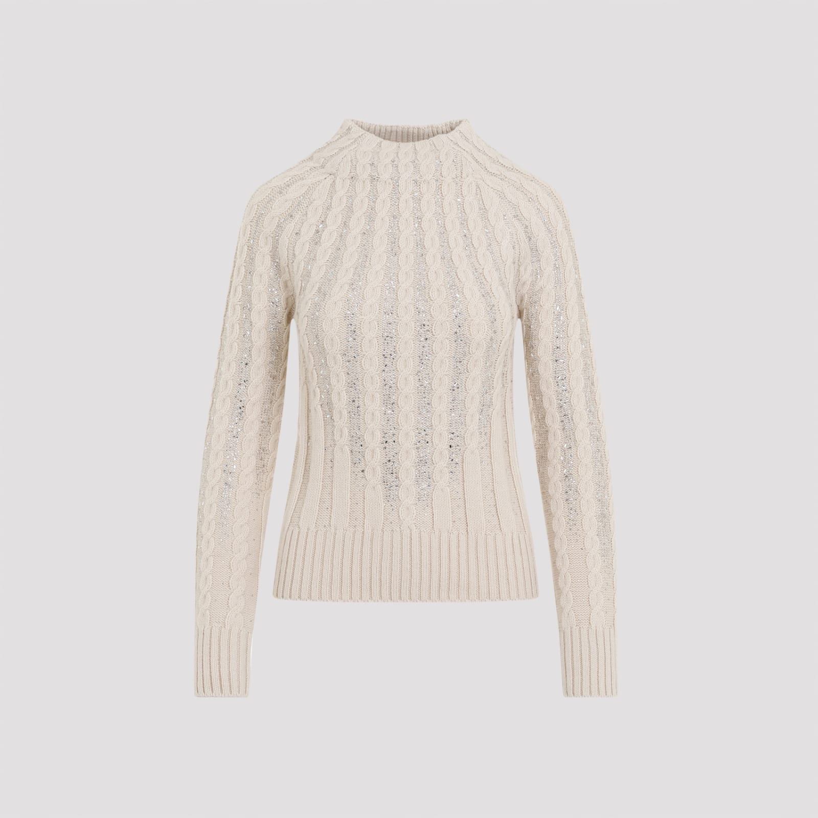 Shop Ermanno Scervino Virgin Wool Turtleneck In White Smok