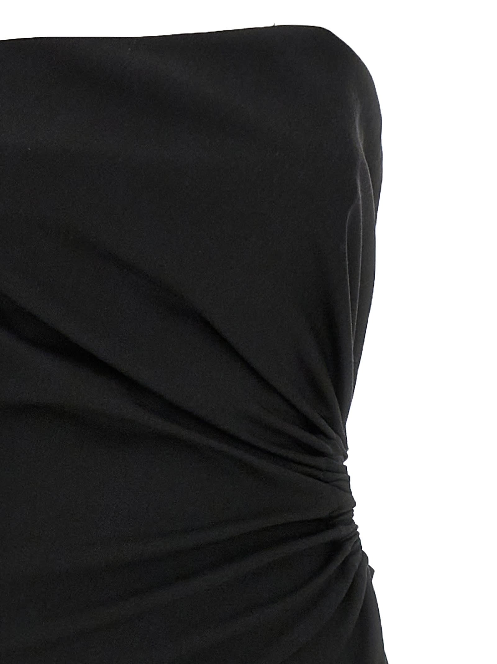 Max Mara Silva Wool-silk Dress In Black
