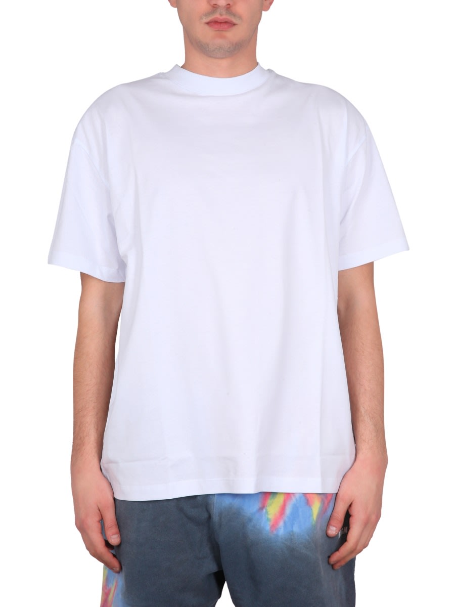 Msgm Volcano T-shirt In Optical White