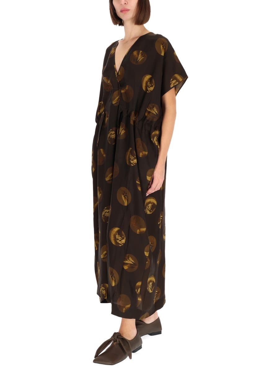 Uma Wang Acrid Midi Dress In Brown