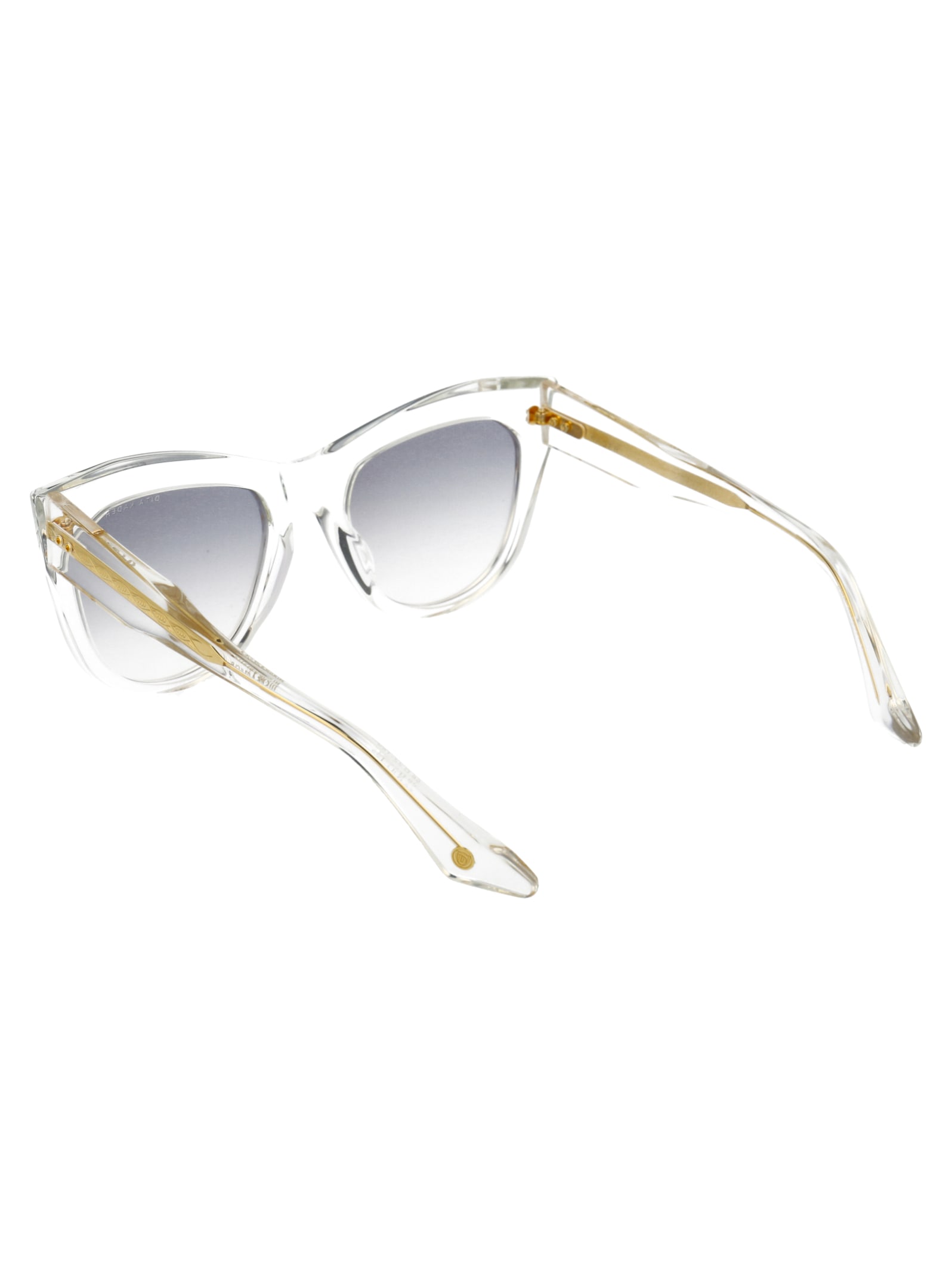 Dita Kader Sunglasses In Crystal W/light Grey To Light Brown