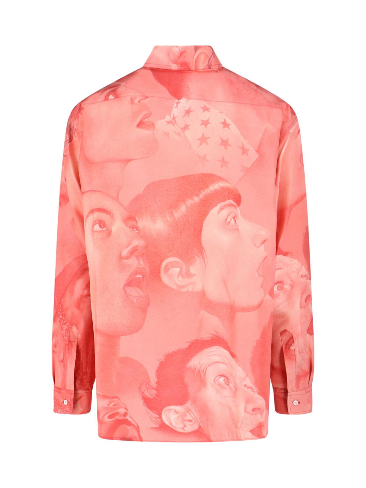 Magliano Graphic Print Long Sleeve Button-down Shirt In Pink
