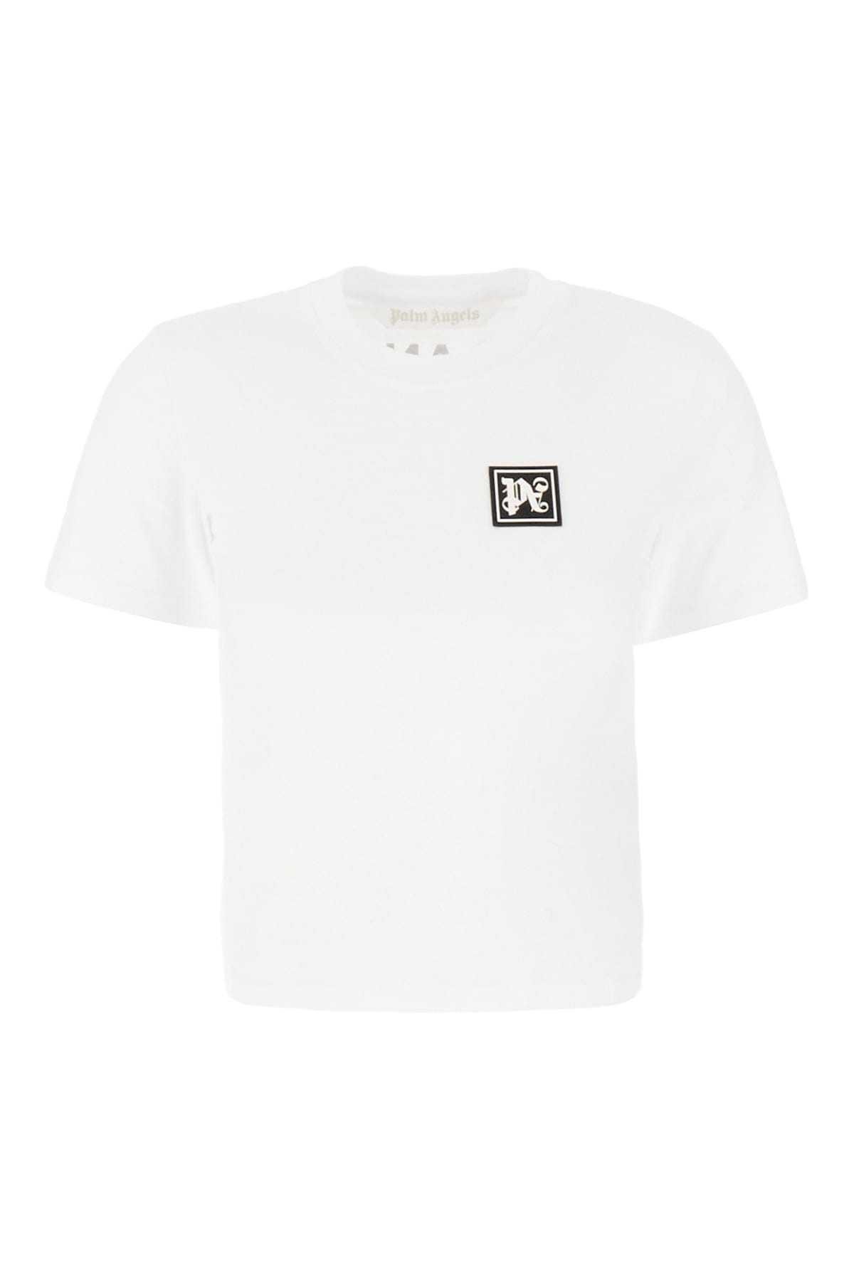 Shop Palm Angels White Cotton T-shirt