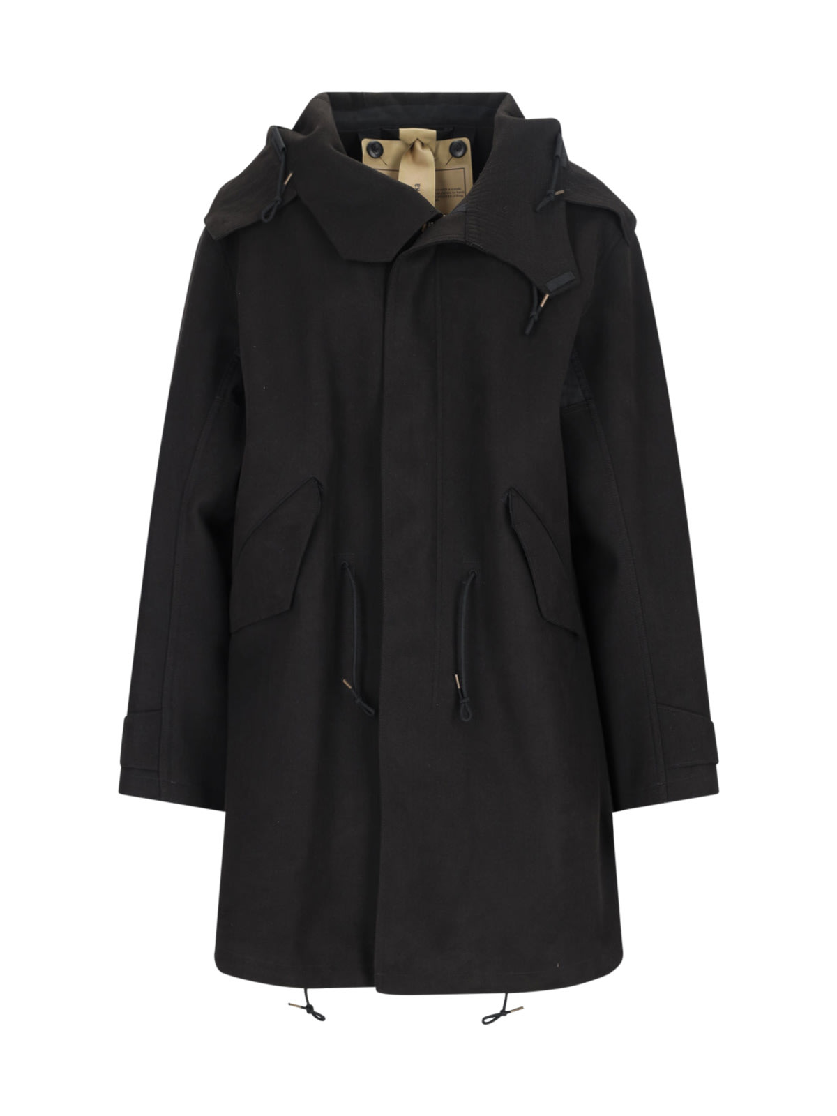 Shop Ten C Hooded Parka In Black