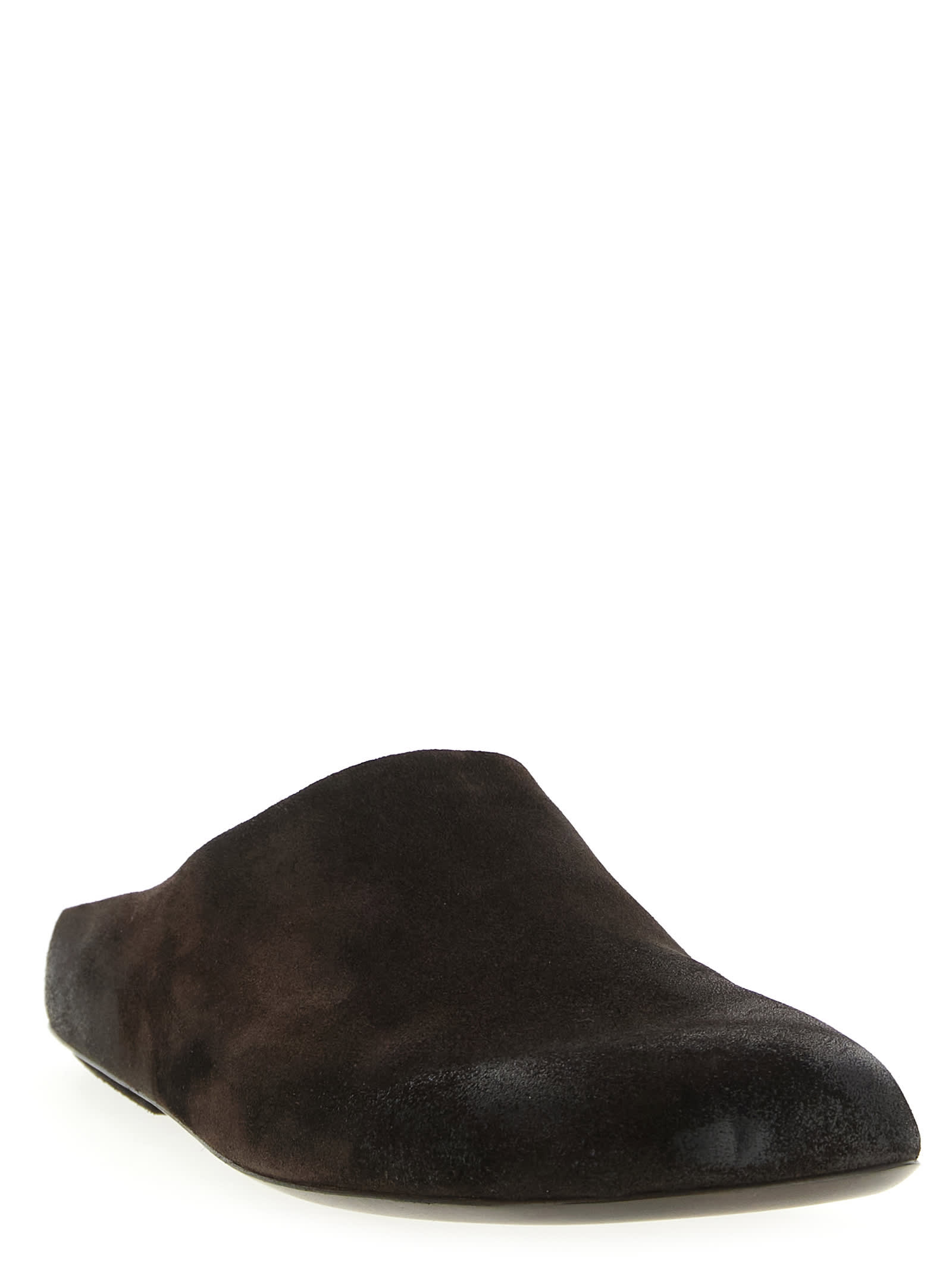 Marsèll Passo Suede Square Toe Flat Sandals In Multi