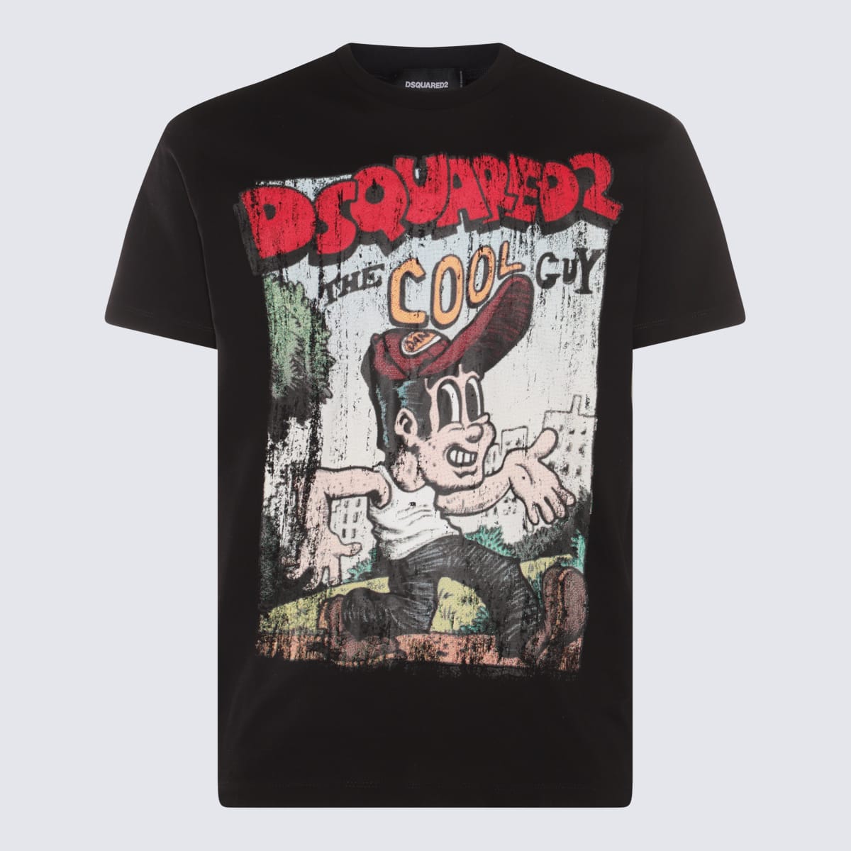 Shop Dsquared2 Black Cotton T-shirt