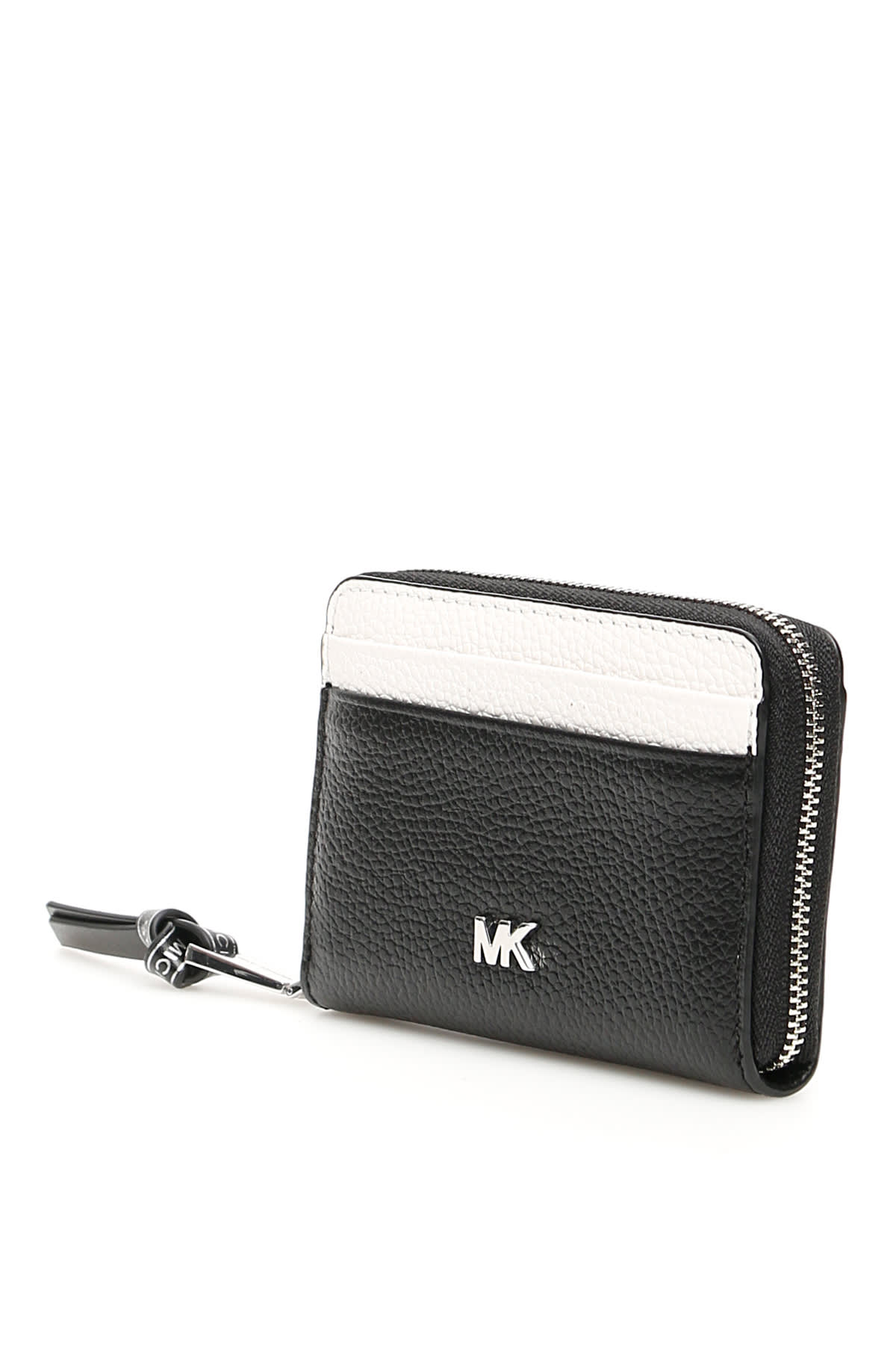 MICHAEL Michael Kors MICHAEL Michael Kors Small Zip-around Wallet - BLK OPTICWHT (Black ...