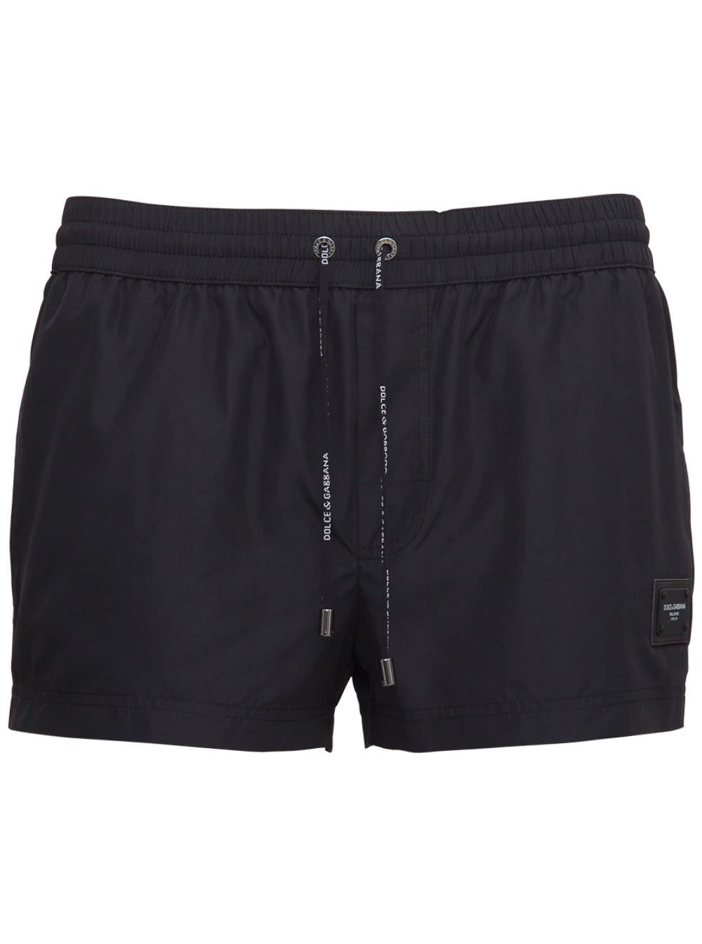 Dolce & Gabbana Black Nylon Swim Shorts With Logo