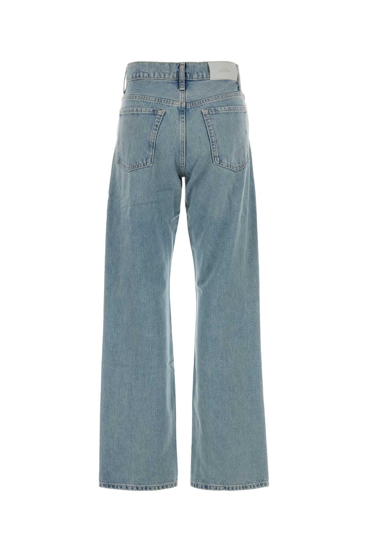 7 For All Mankind Wide-leg Faded Wash Denim Jeans In Blue