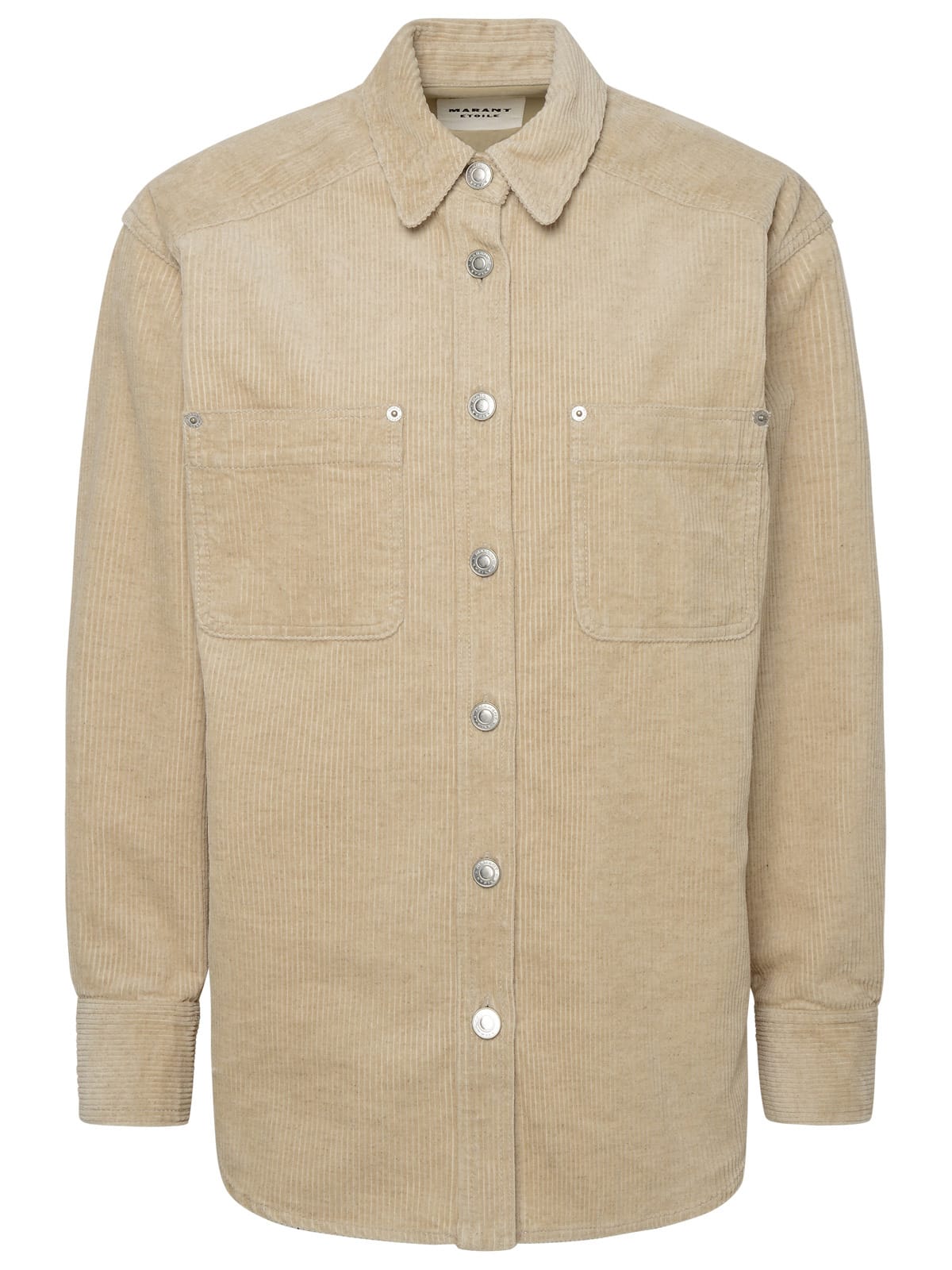 Shop Isabel Marant Étoile Beige Linen Blend Randal Shirt