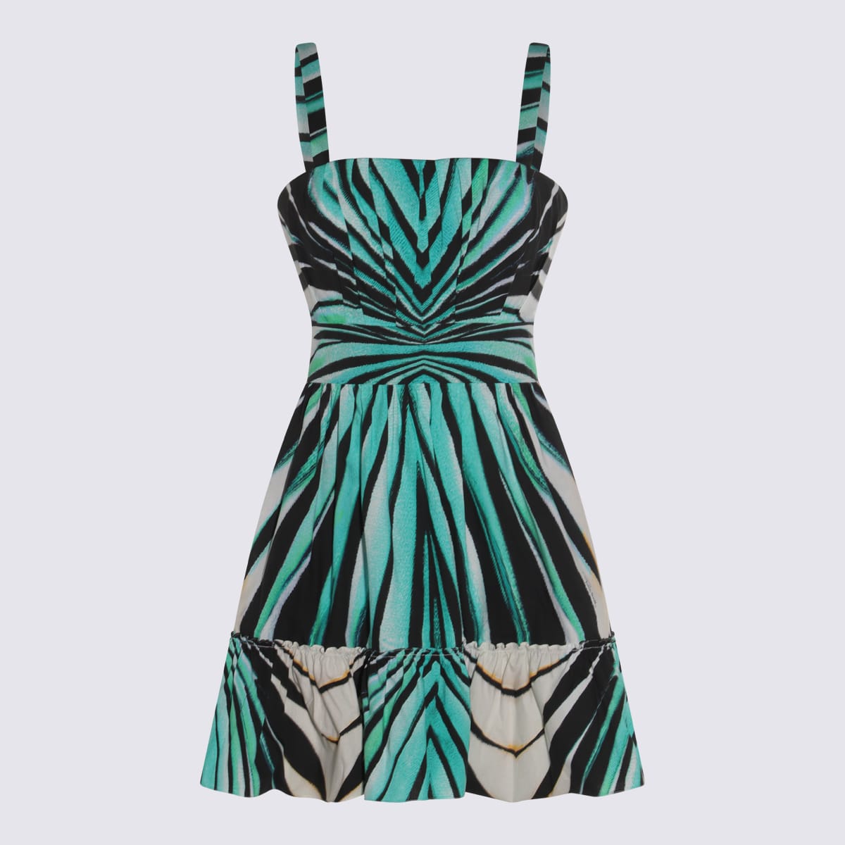 Turquoise And Black Dress