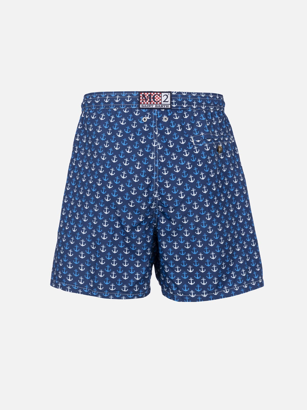 MC2 SAINT BARTH MAN LIGHTWEIGHT FABRIC SWIM-SHORTS LIGHTING MICRO FANTASY WITH ANCHOR PRINT