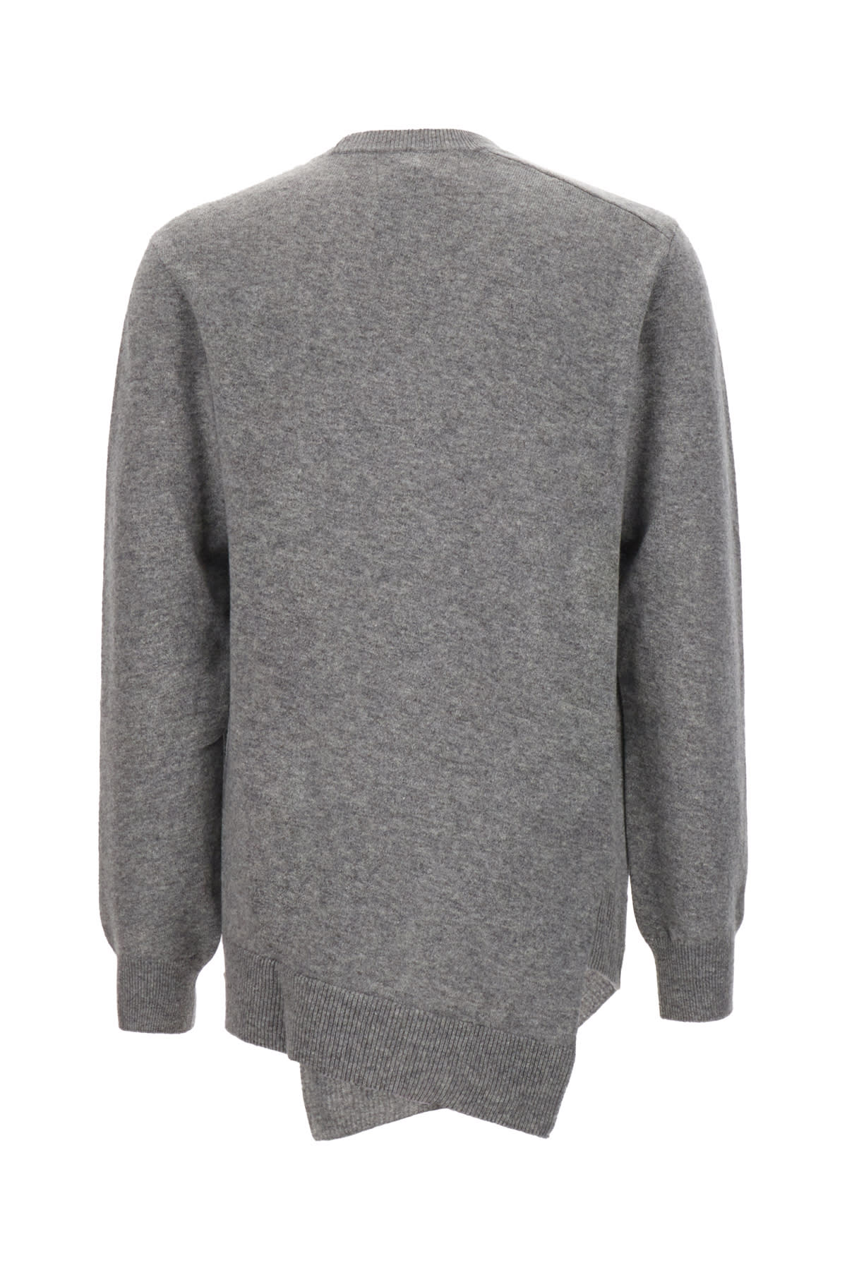 Shop Comme Des Garçons Shirt Melange Grey Wool Sweater In 1