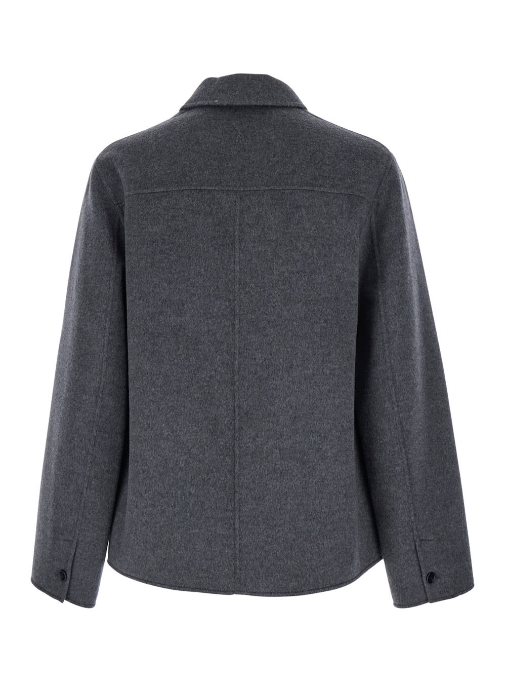 Ami Alexandre Mattiussi Grey Jacket With Classic Lapels And Button Closure In Wool Man In Gray