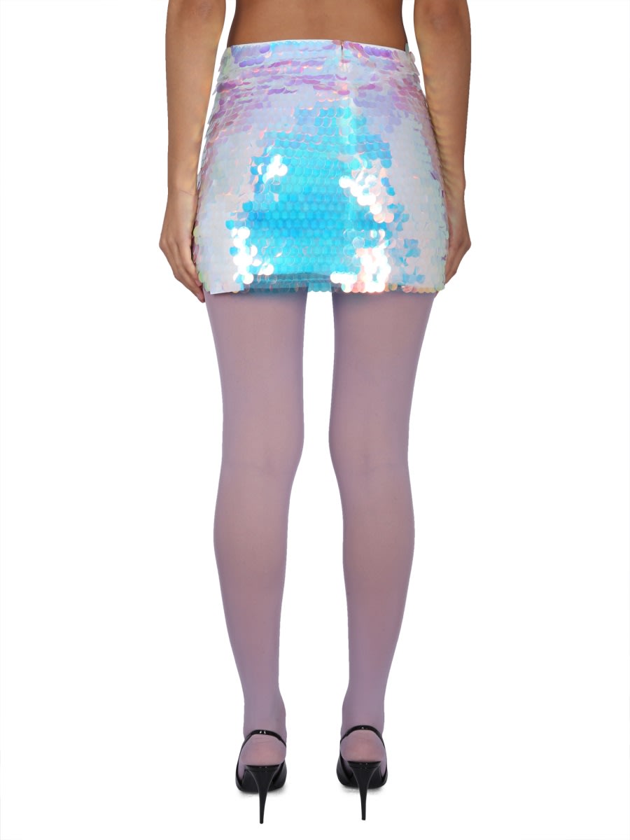 Nina Ricci Sequined Mini Skirt In Multicolour
