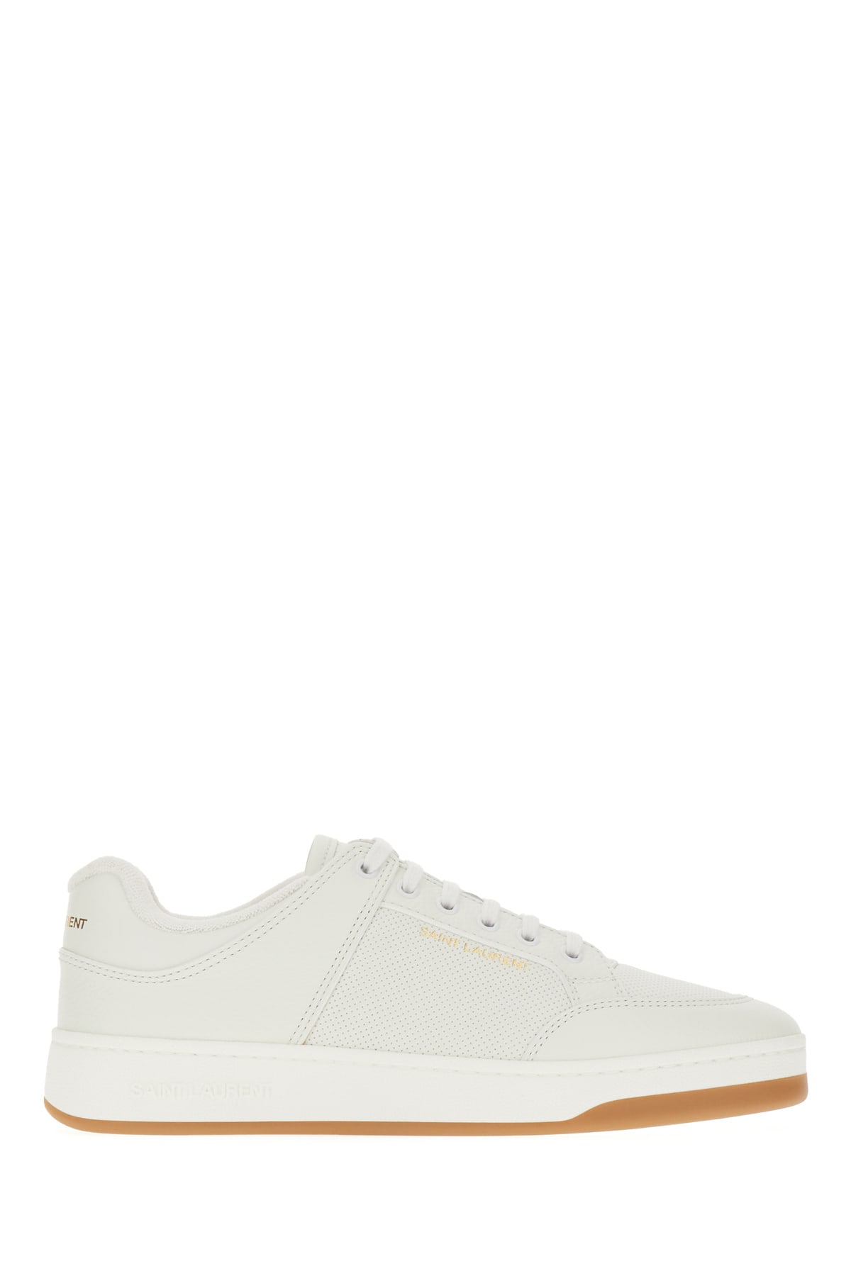 Shop Saint Laurent White Leather Sneakers In Blanc