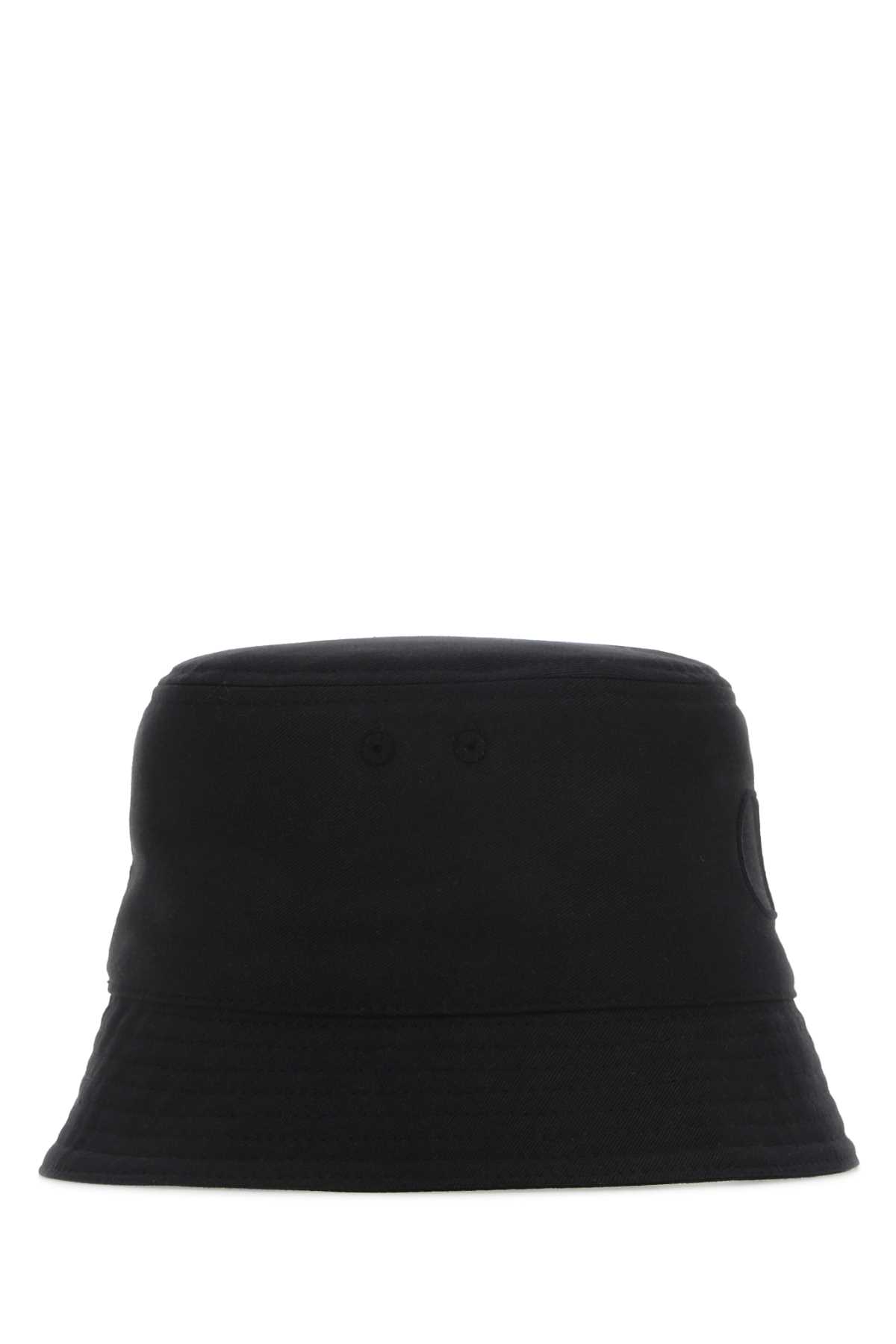 Shop Valentino Black Cotton Hat In 0no