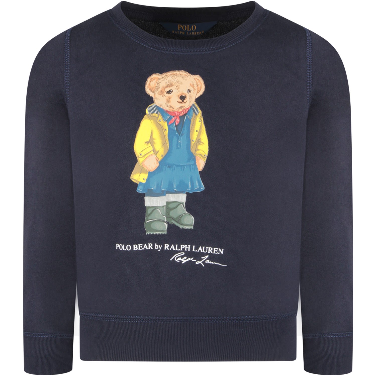 polo sweatshirt with teddy bear