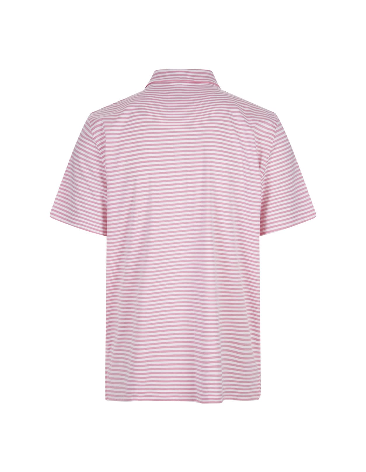 Shop Fedeli Pink And White Striped Tecno Jersey Polo Shirt