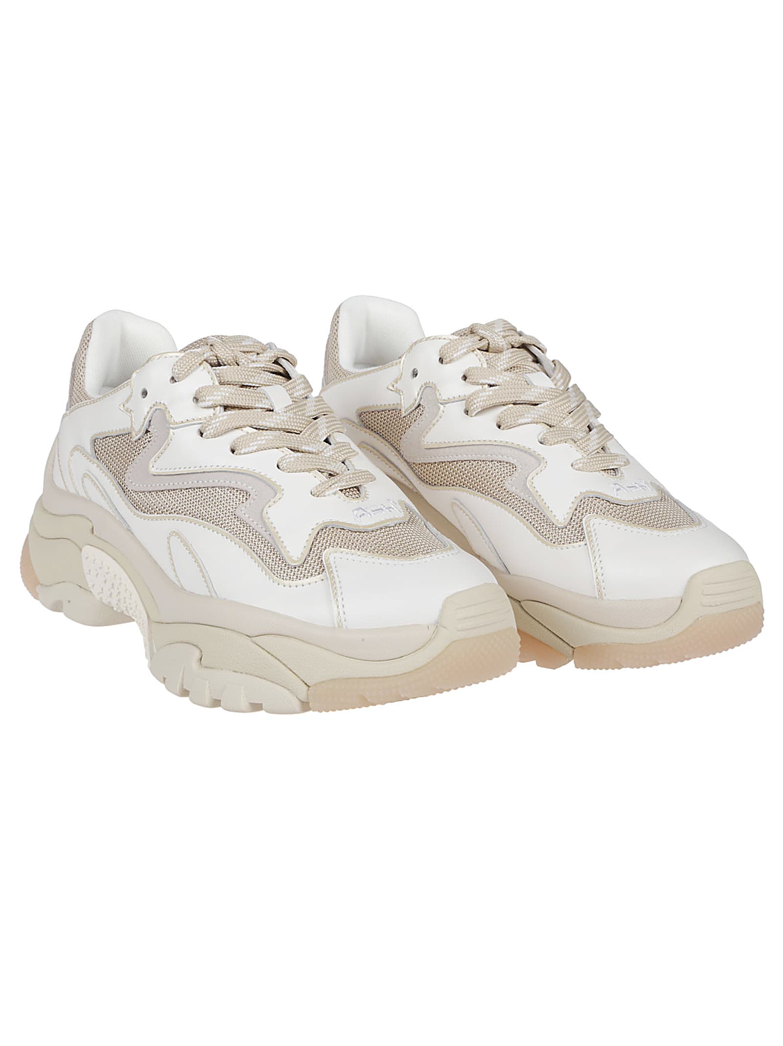 Ash Addict Sneakers In White/white/gold