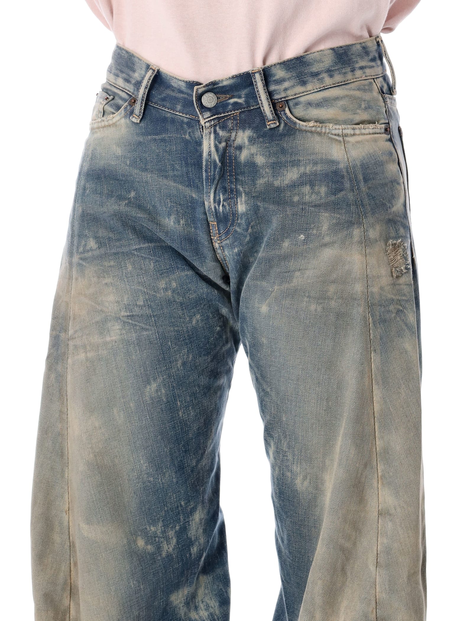 Acne Studios Loose Bleached Denim Jeans 2006f In Multi