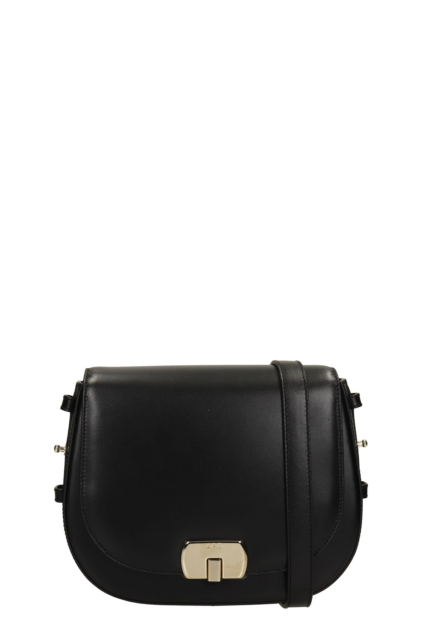 A.P.C. Eva Shoulder Bag In Black Leather