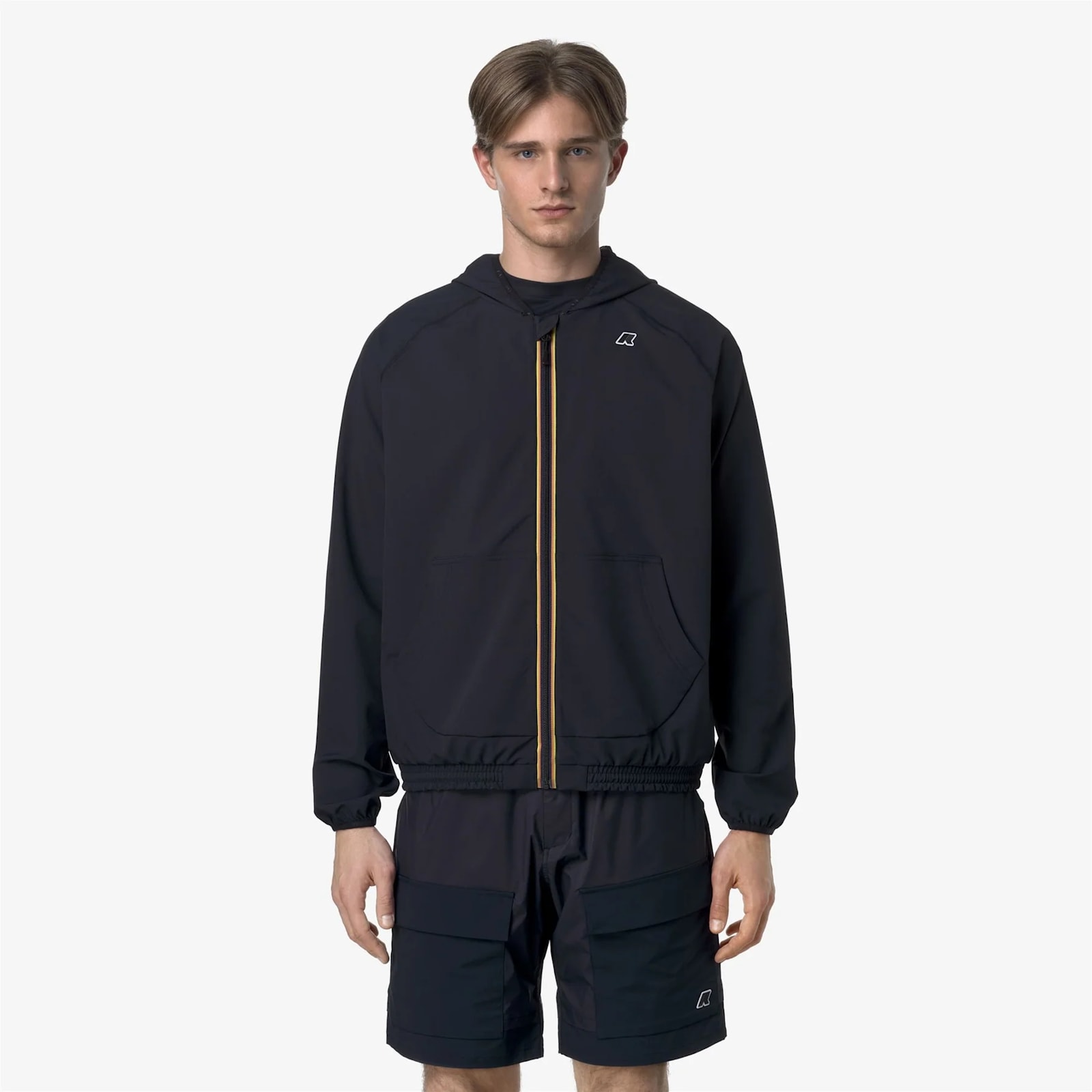 K-way Hooded Casual Jacket In Blue