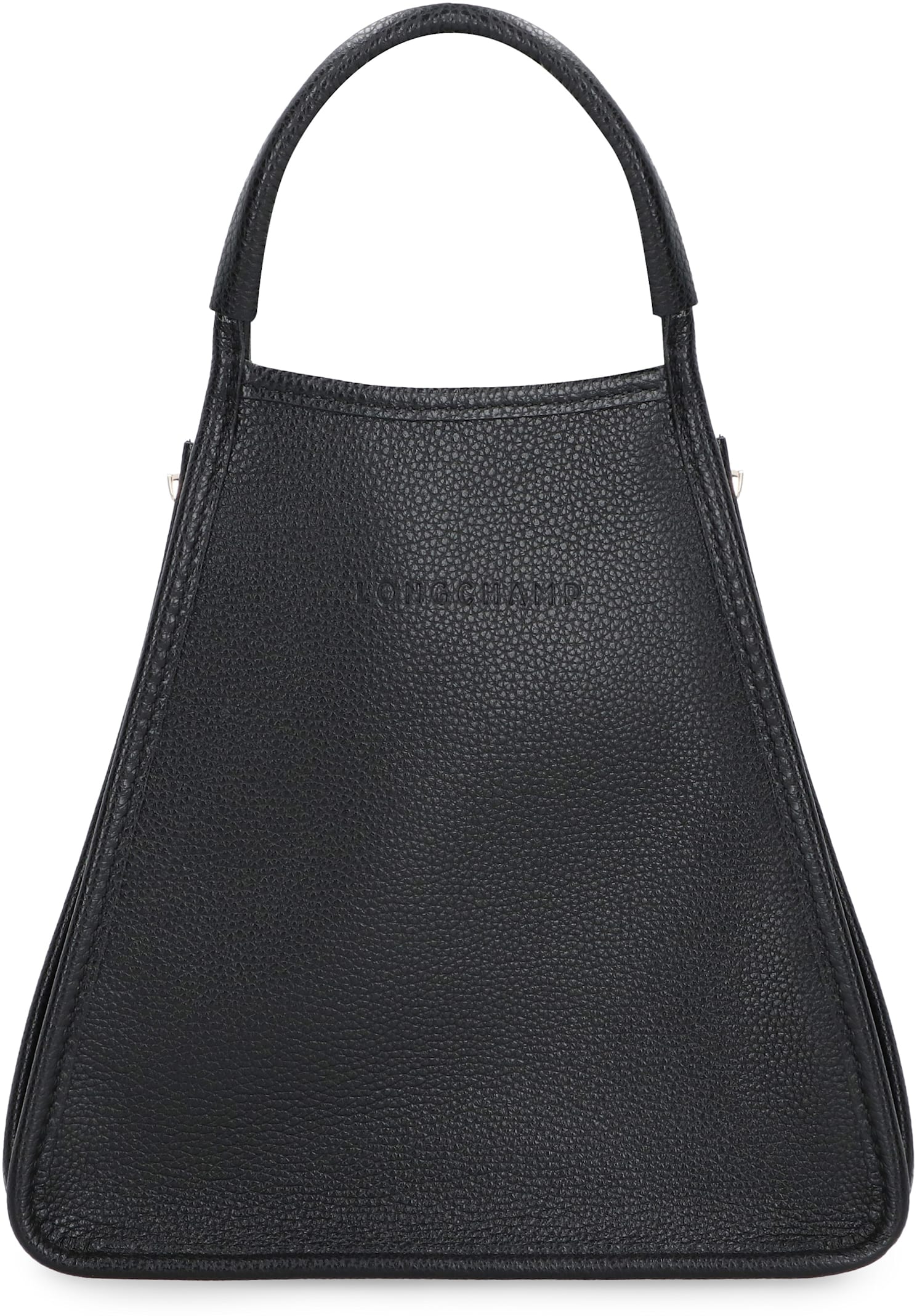 Shop Longchamp Le Foulonné S Leather Bag In Black