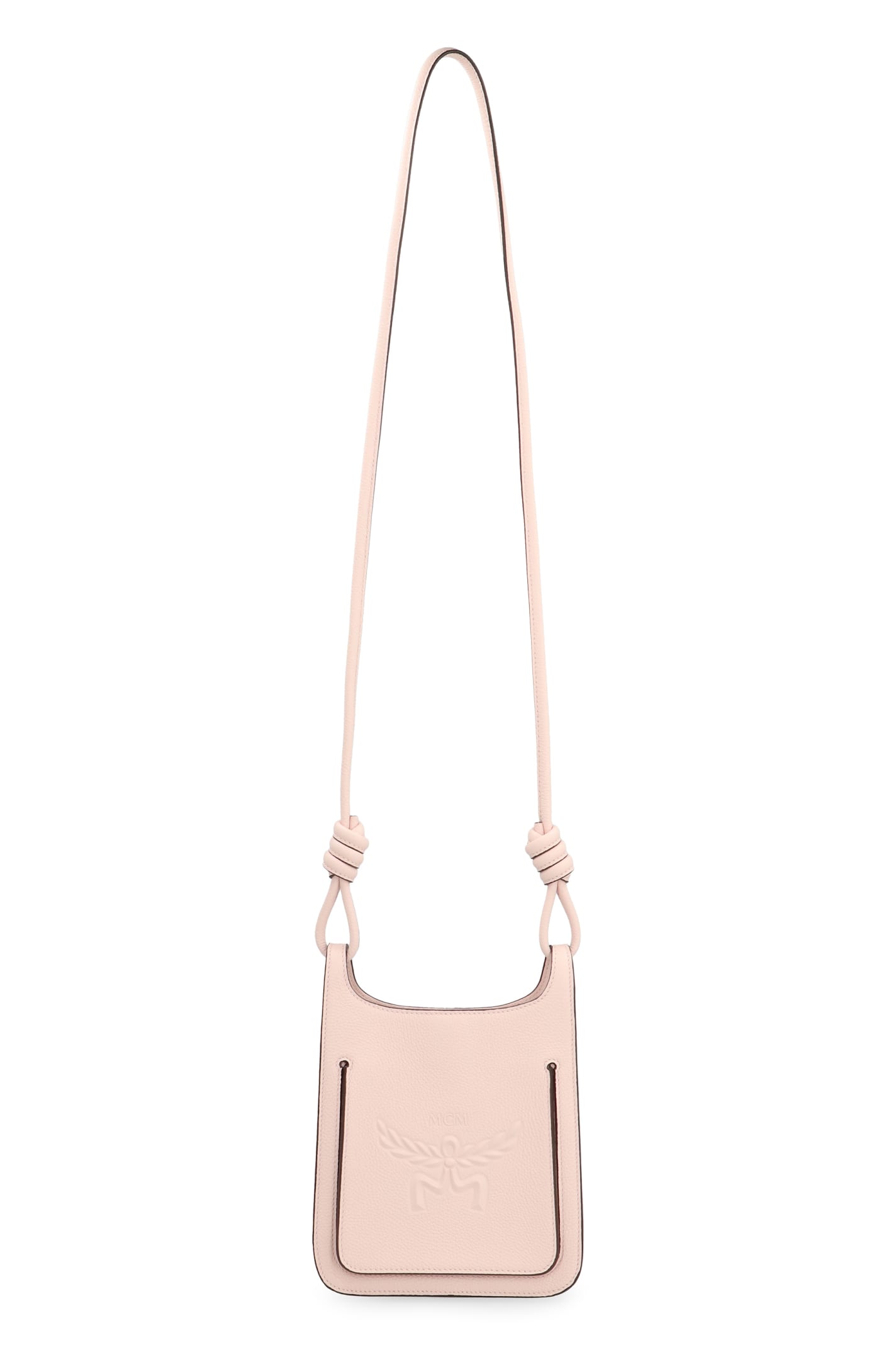 Shop Mcm Himmel Mini Leather Hobo Bag In Pink