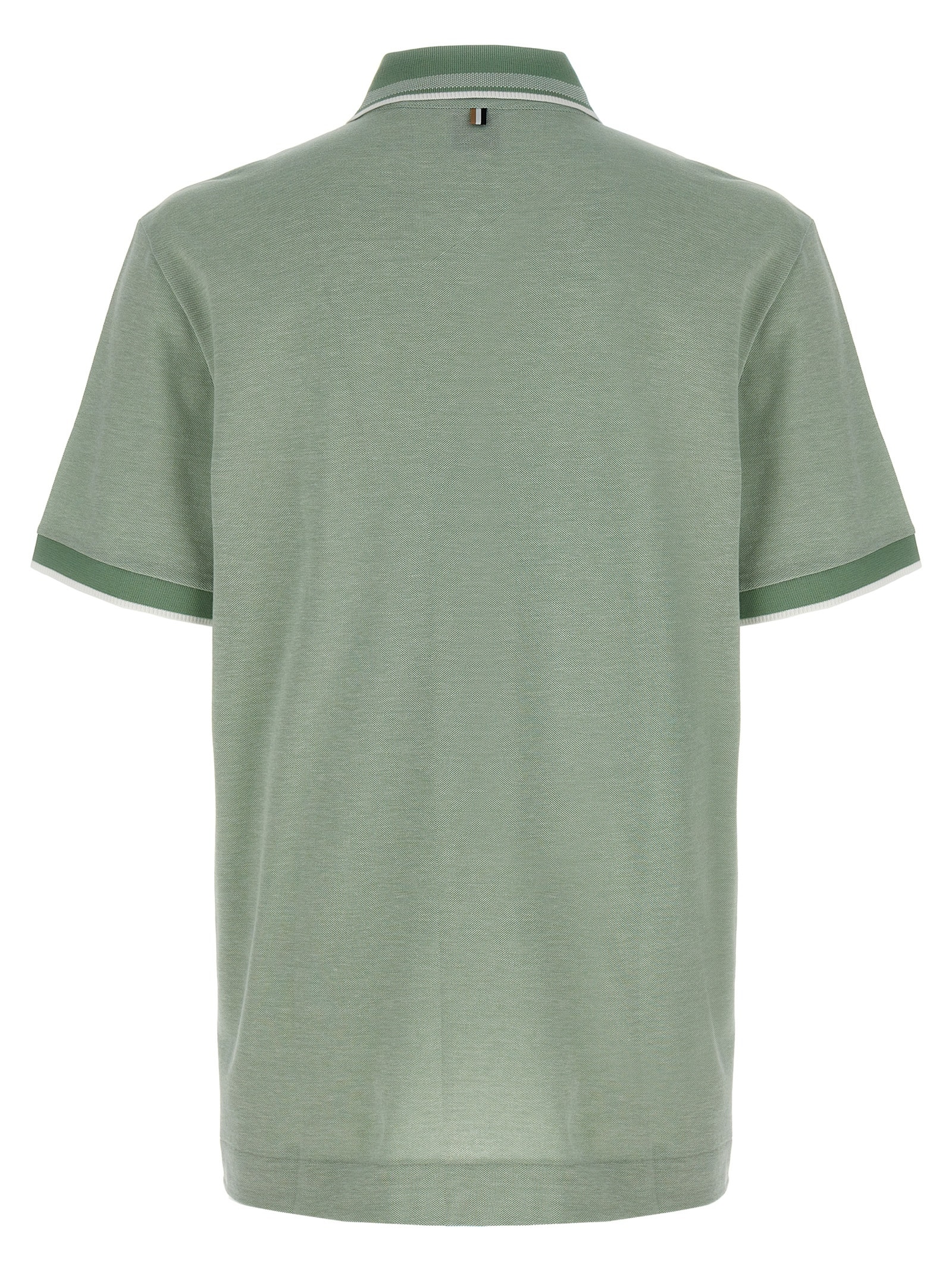 Hugo Boss Logo-detail Cotton Polo Shirt In Green