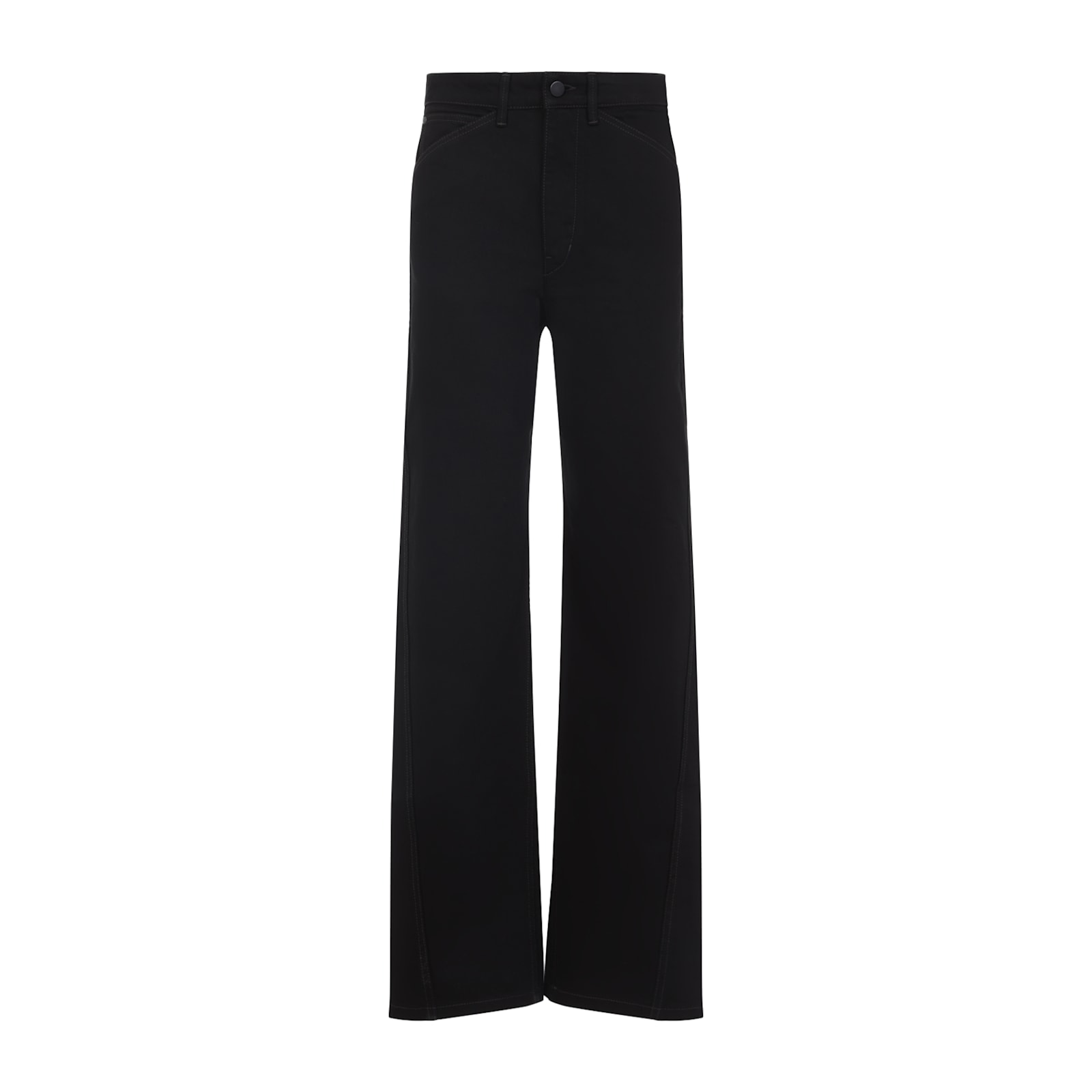 Lemaire Twisted Black Cotton Pants In Black