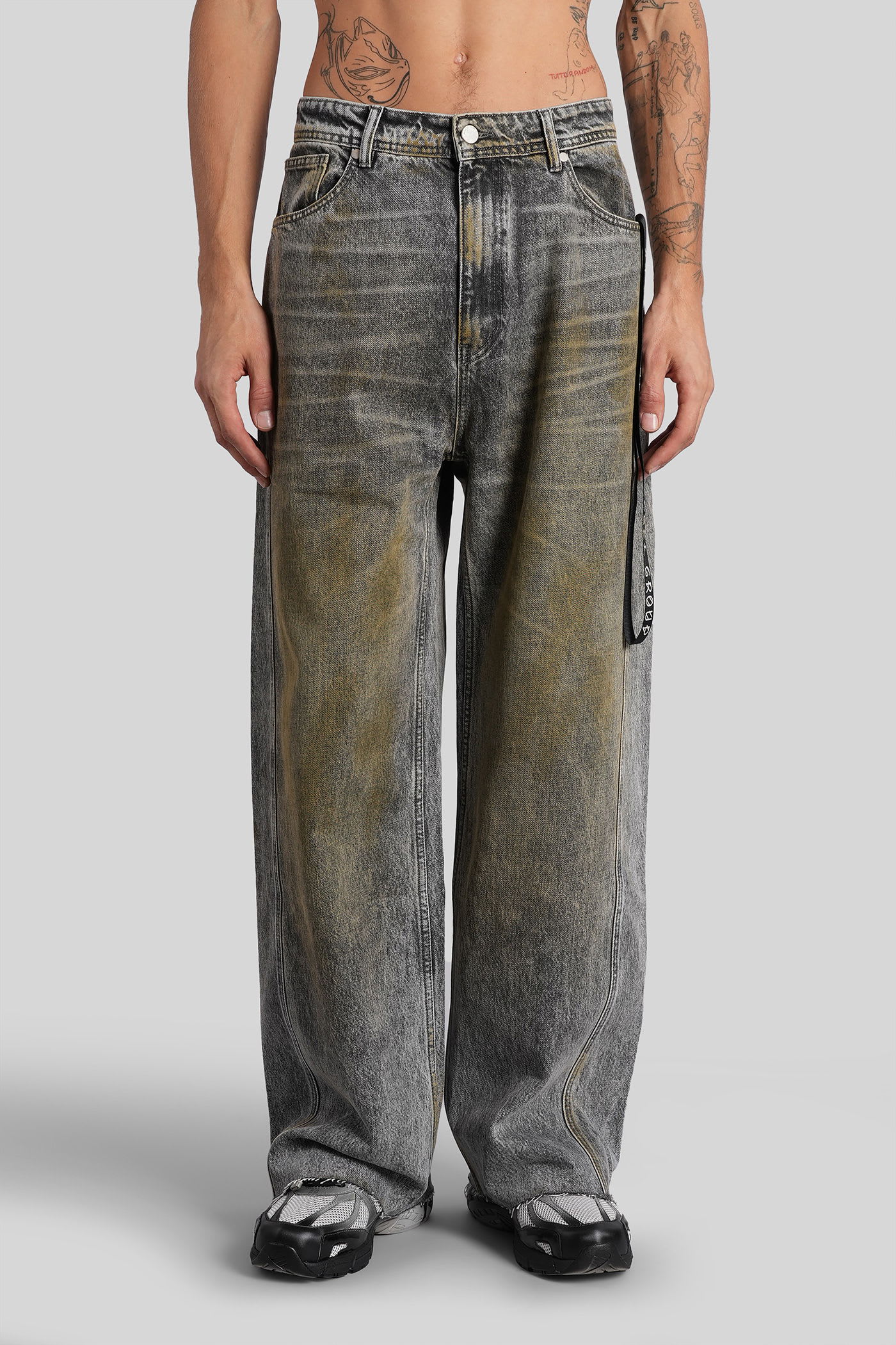 44 Label Group Jeans In Grey Cotton In Gray