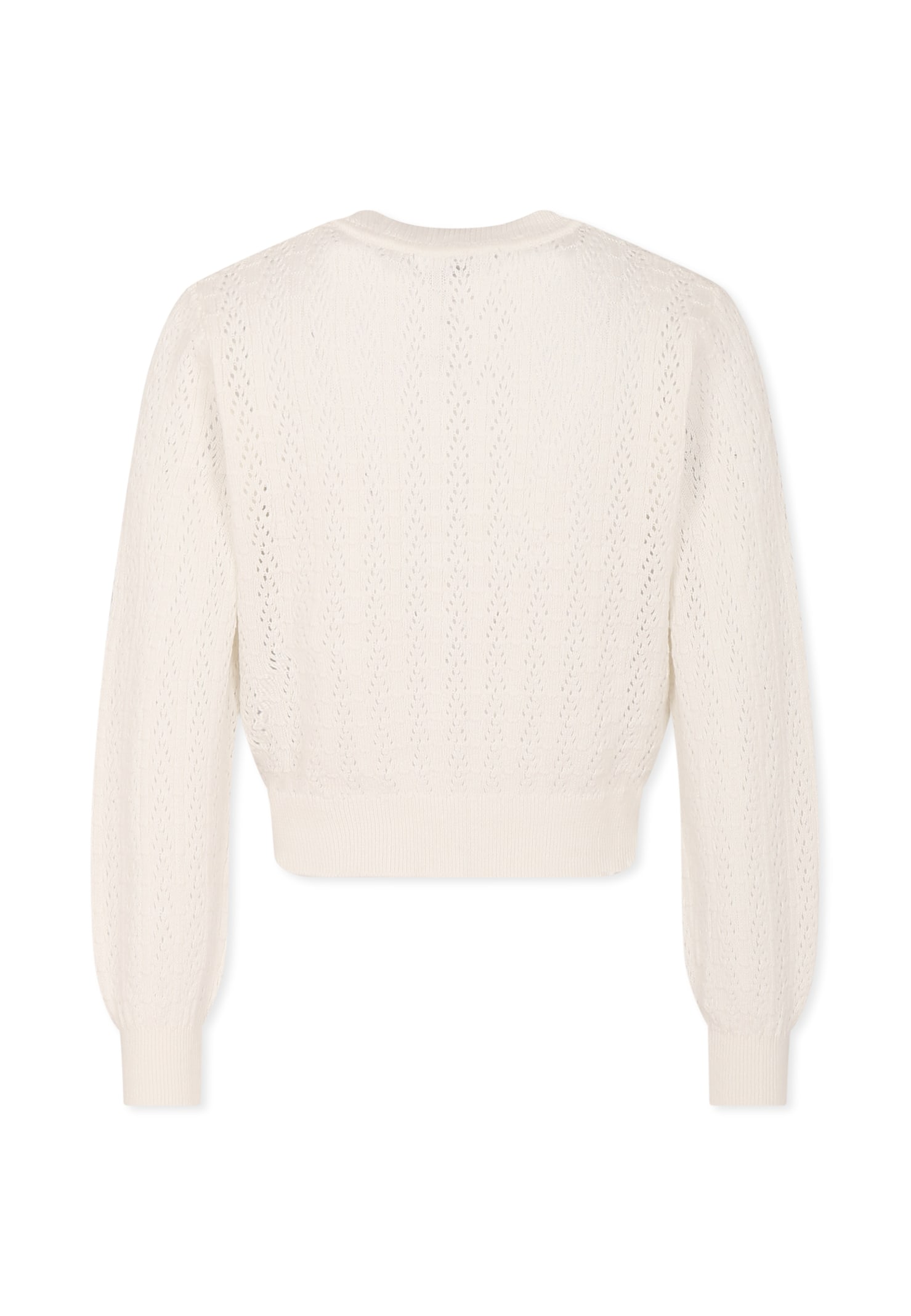 Molo White Cardigan For Girl In White