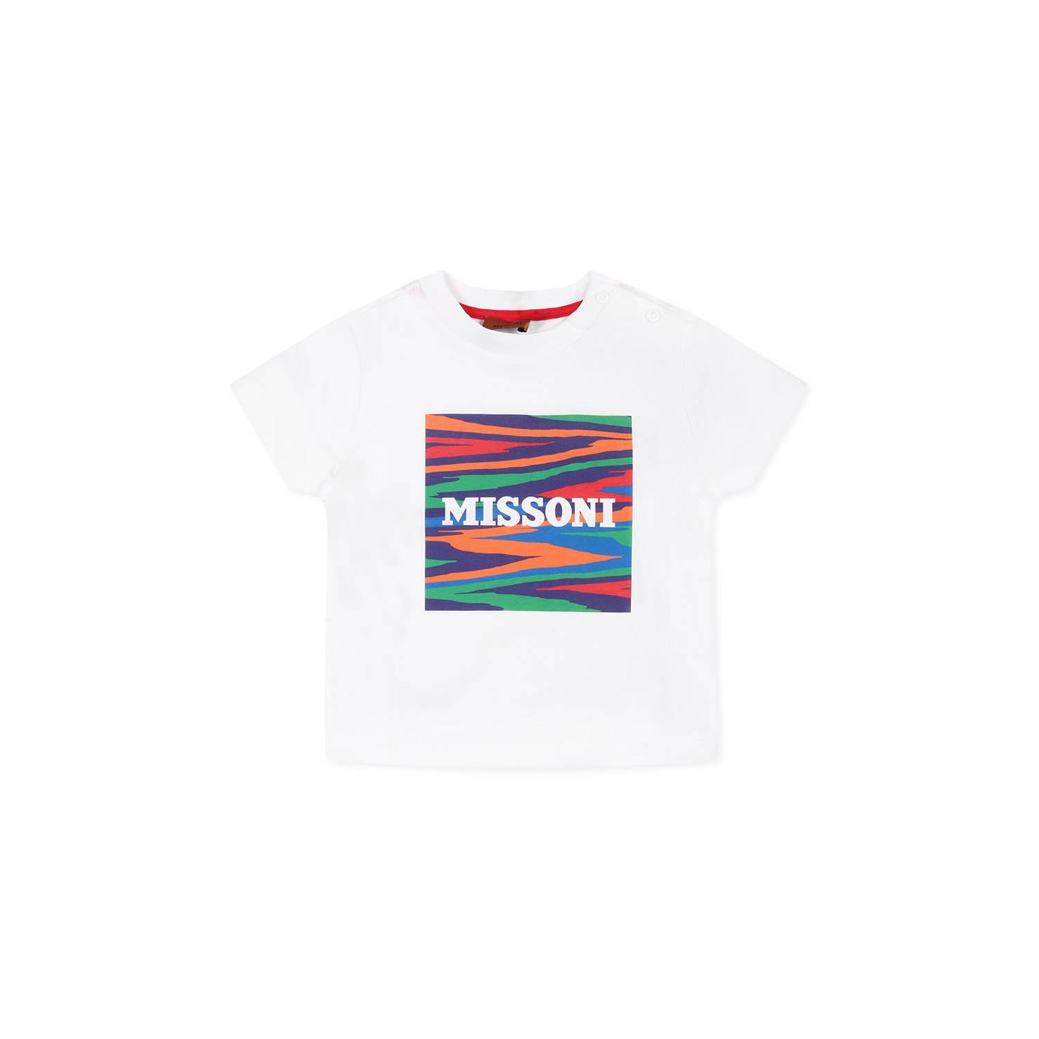 Missoni Babies' T-shirt Blanc Pour Bébé Garçon Avec Logo In White