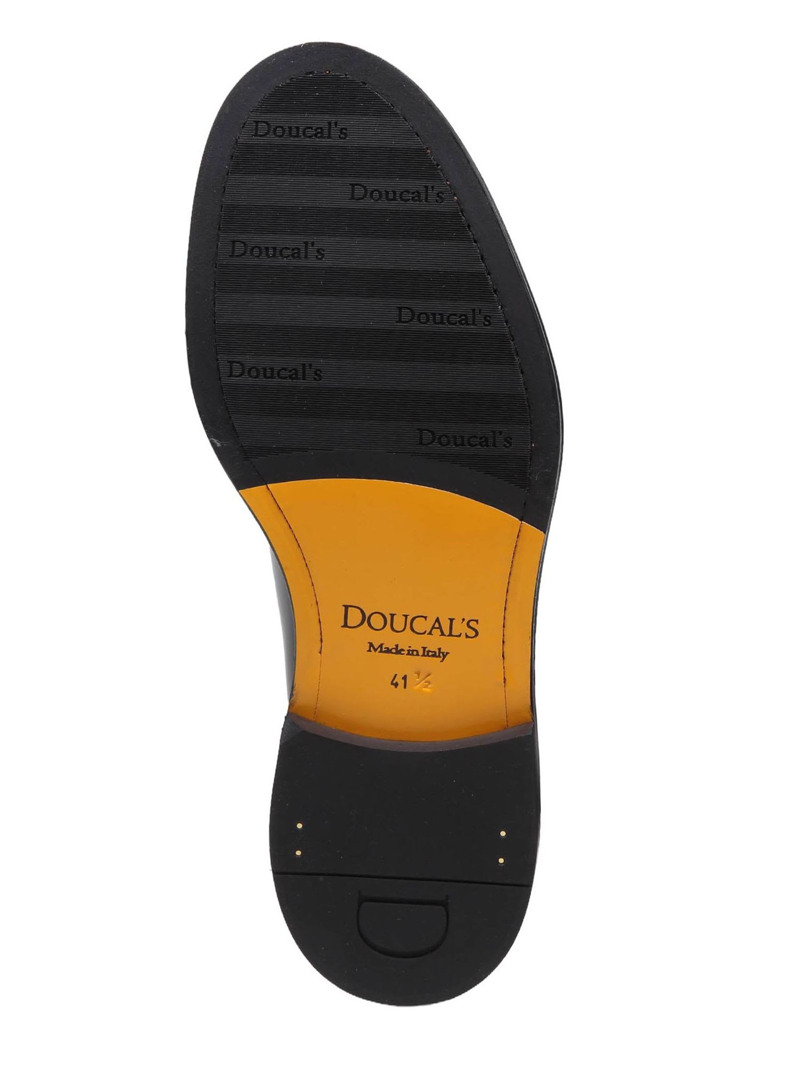 Shop Doucal's Black Lace-up Derby Shoes