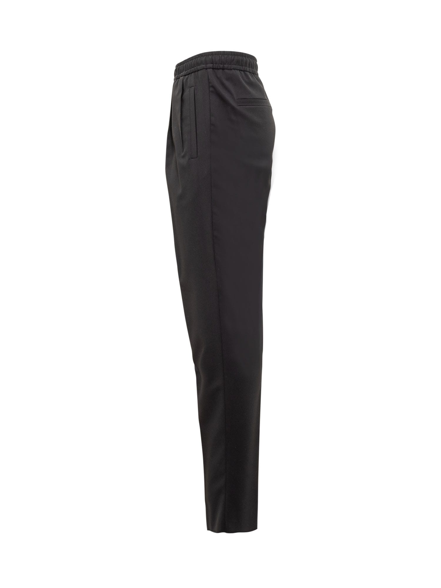 Shop Zegna Wool Jogger Pants In Nero