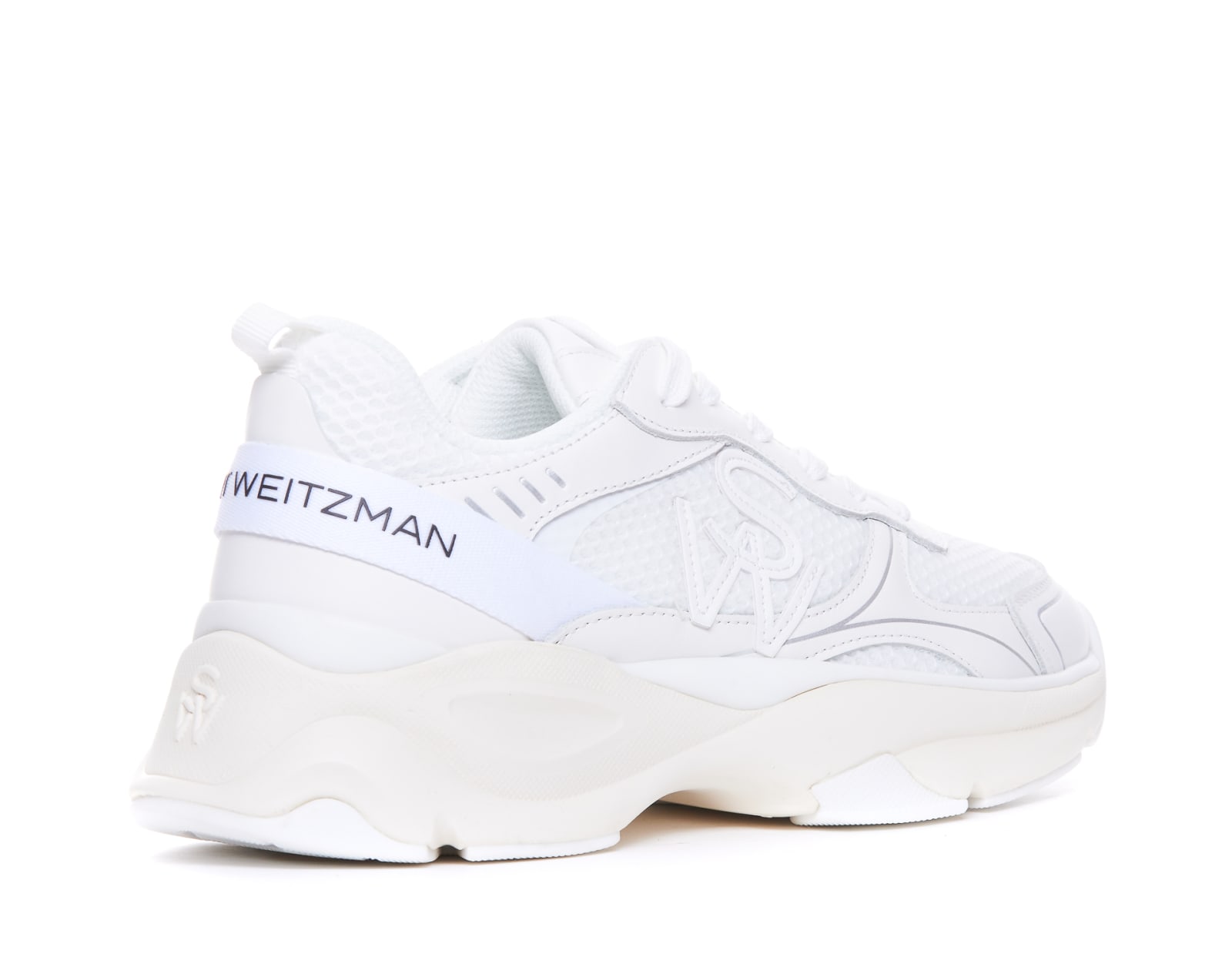Shop Stuart Weitzman Sw Trainer Sneakers In White