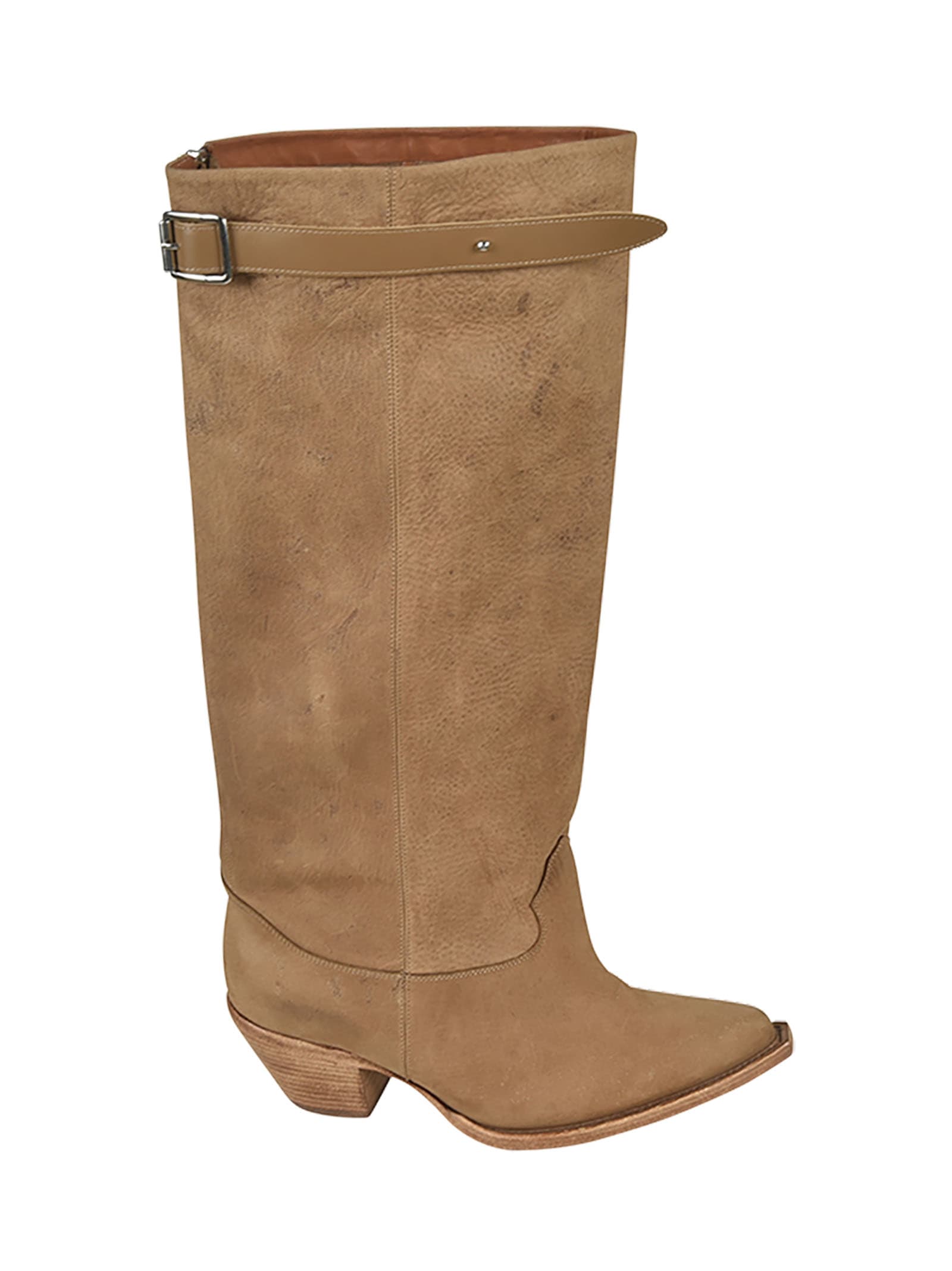 Shop R13 Slouch Cowboy Boots In Brown