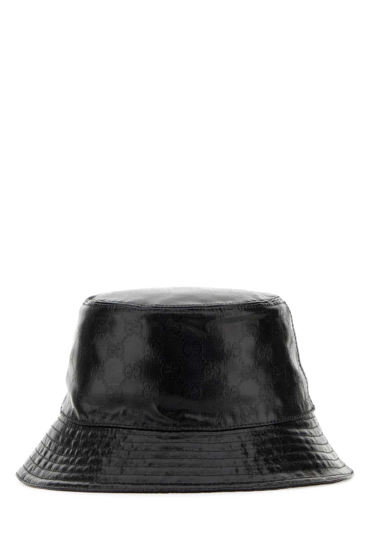 Shop Gucci Black Gg Crystal Bucket Hat In Blk