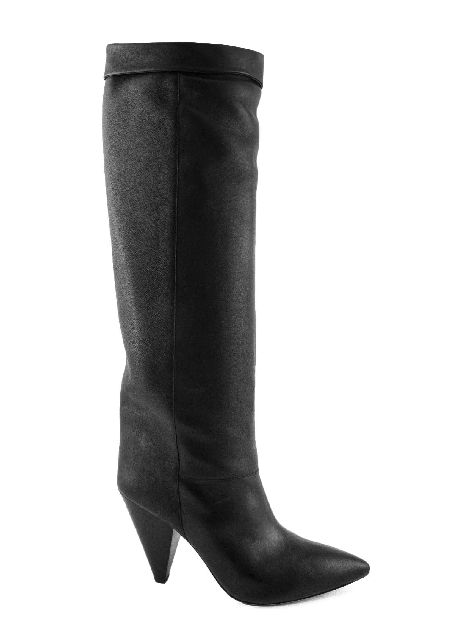 Buy Isabel Marant Black Leather Loens High Boots online, shop Isabel Marant shoes with free shipping