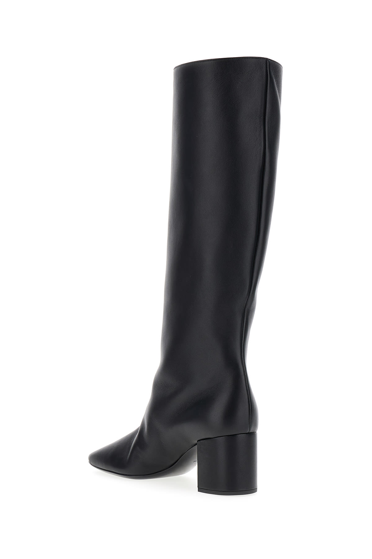 Shop Dolce & Gabbana Black Nappa Leather Jackie Boots In 80999