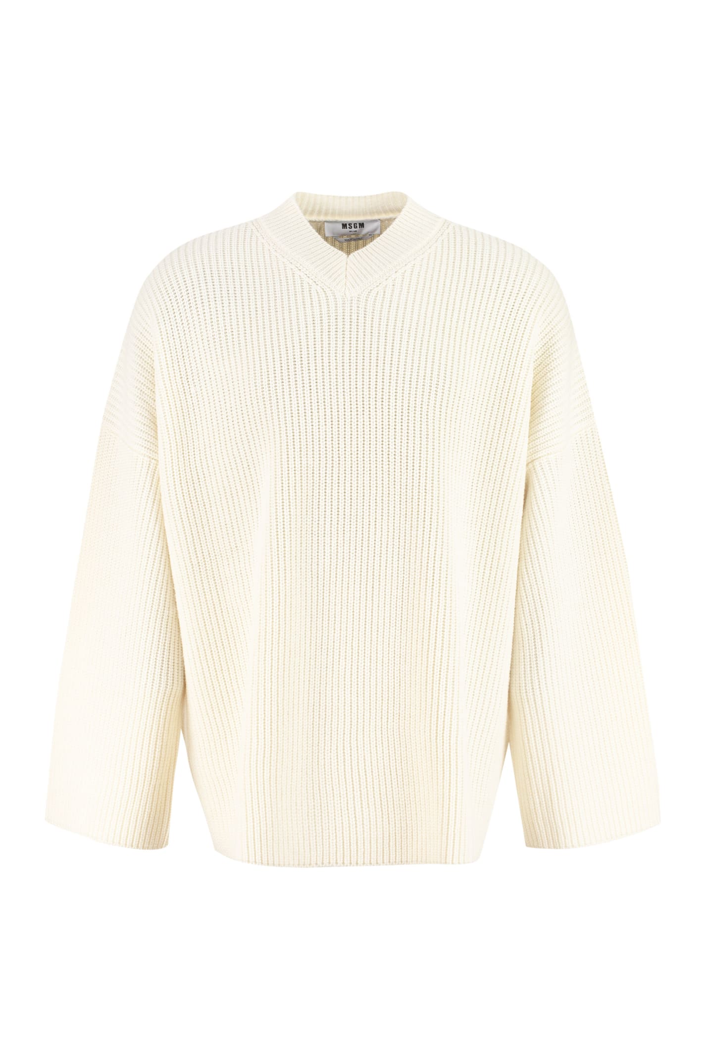 MSGM ribbed crew-neck pullover