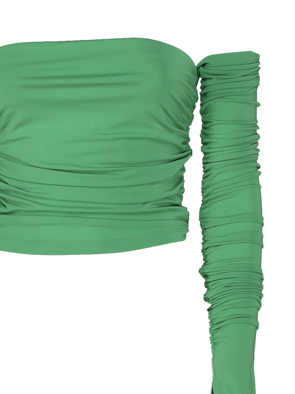 The Andamane Draped Top In Green