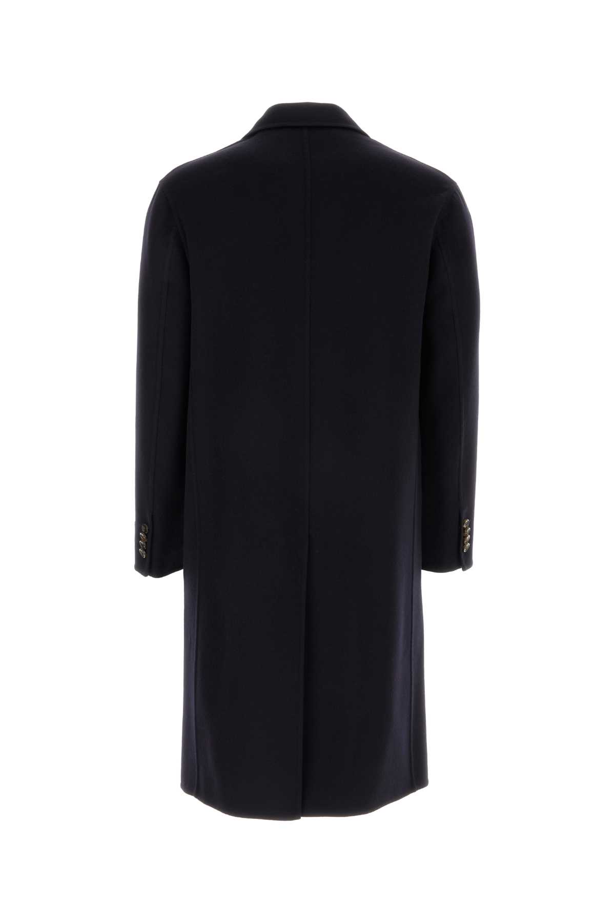 Shop Gucci Midnight Blue Wool Blend Coat In Ink
