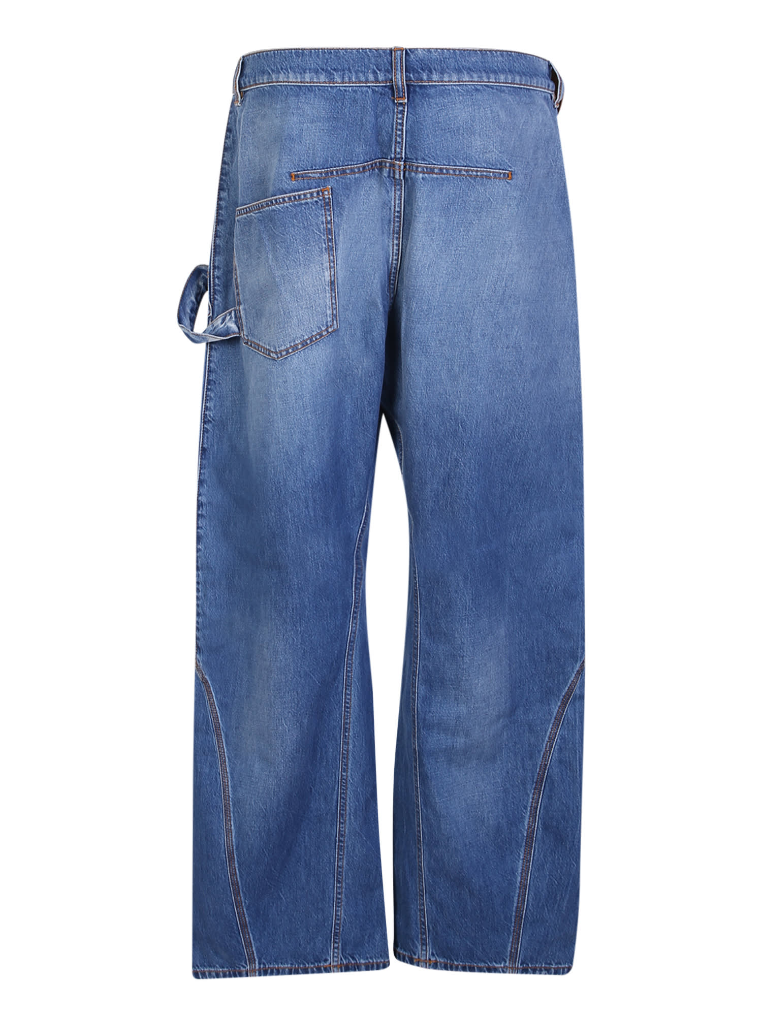 Shop Jw Anderson Oversized Wide-leg Jeans In Blue