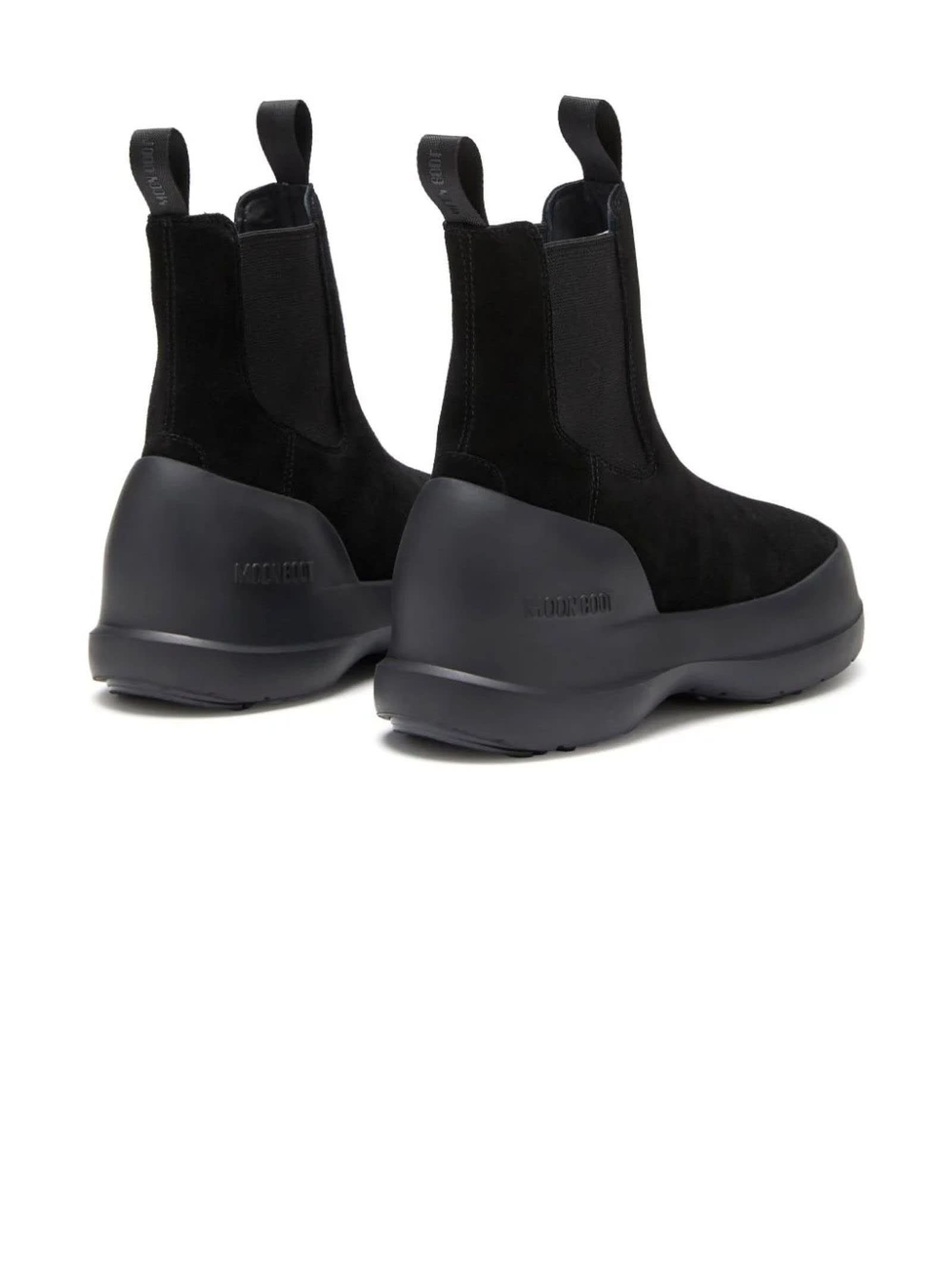 Shop Moon Boot Black Calf Suede Luna Boots