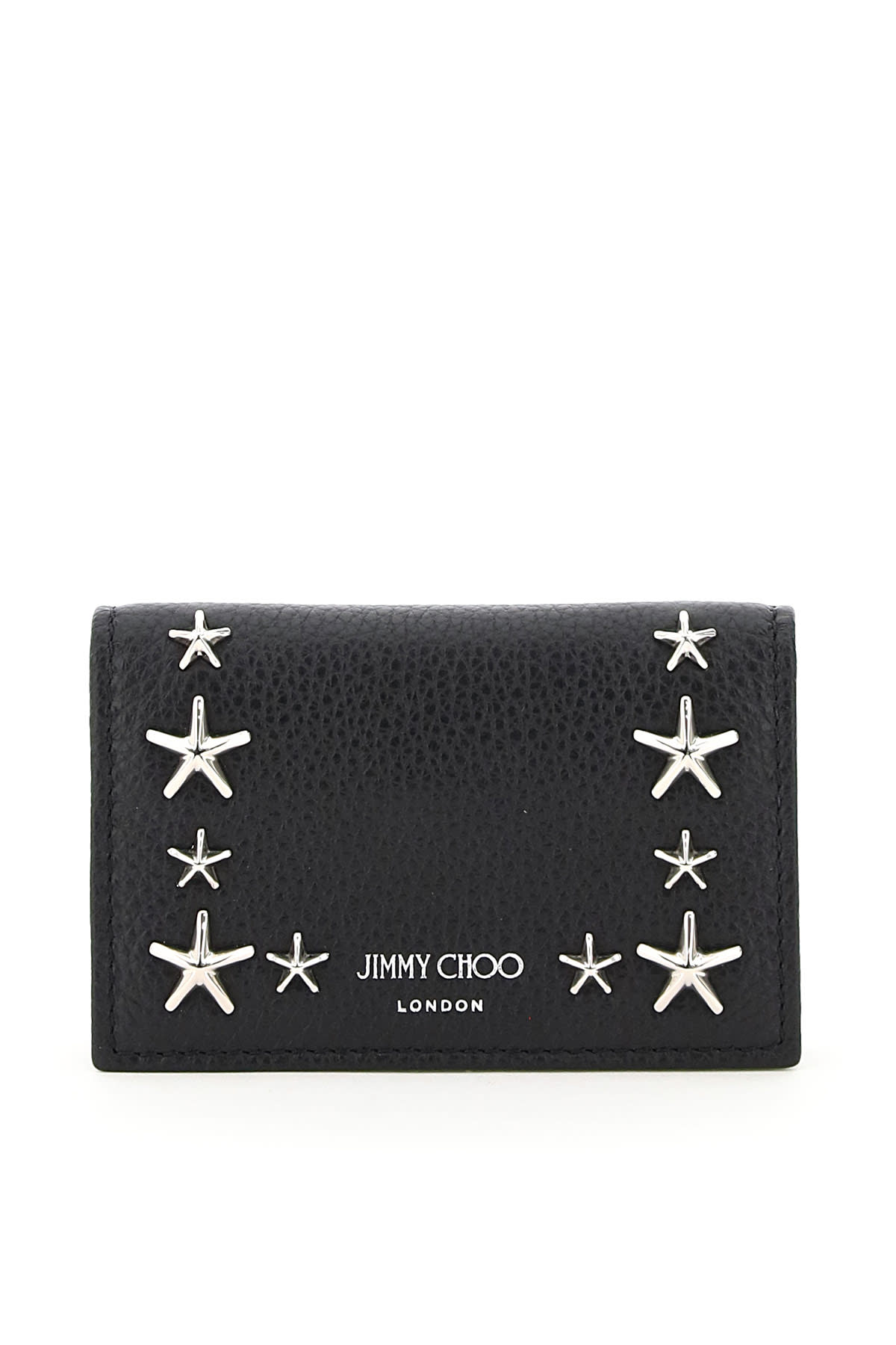 Jimmy Choo Nello Card Holder With Flap And Star Studs